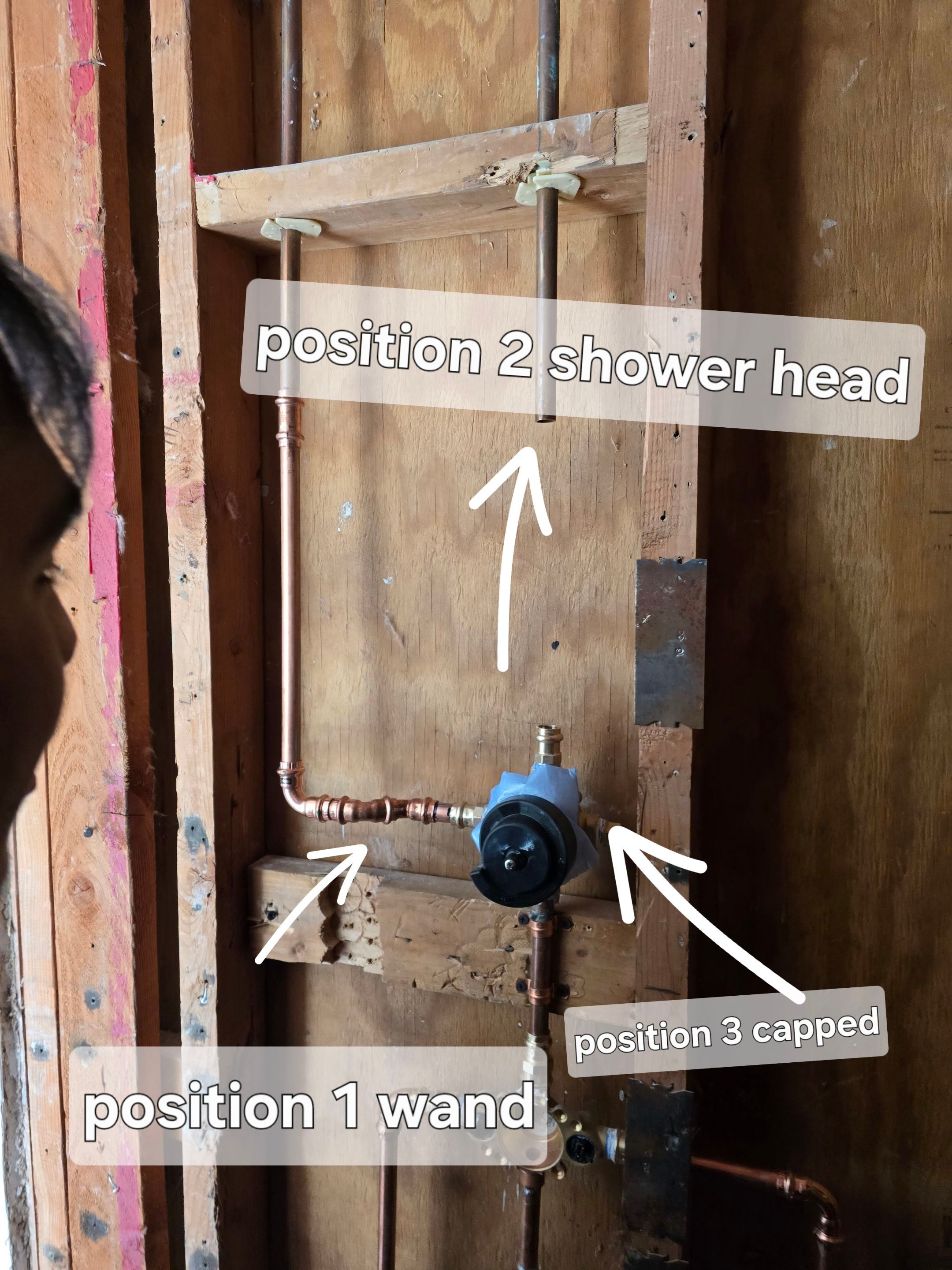 Installing Water Pipe for Shower by Us Plumbing