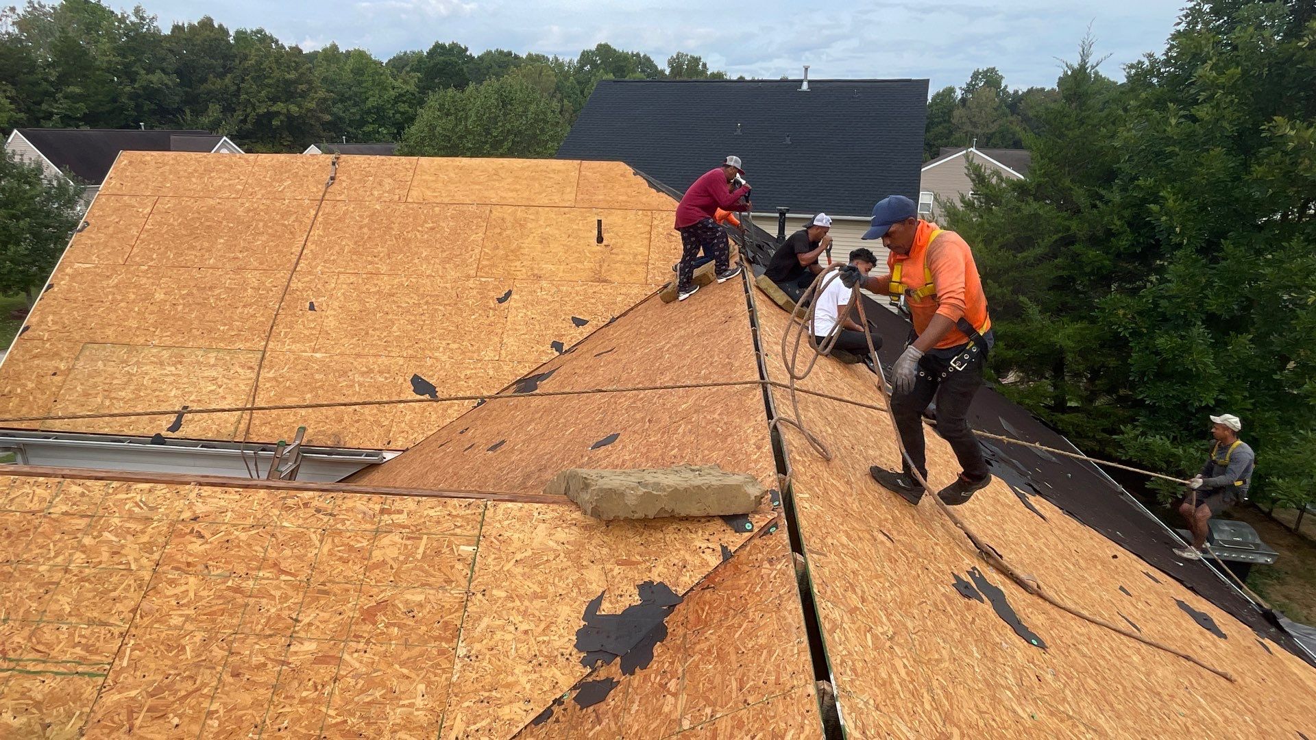 Roof and gutter replacement by wind damage by Just Brilliant Restoration JBR