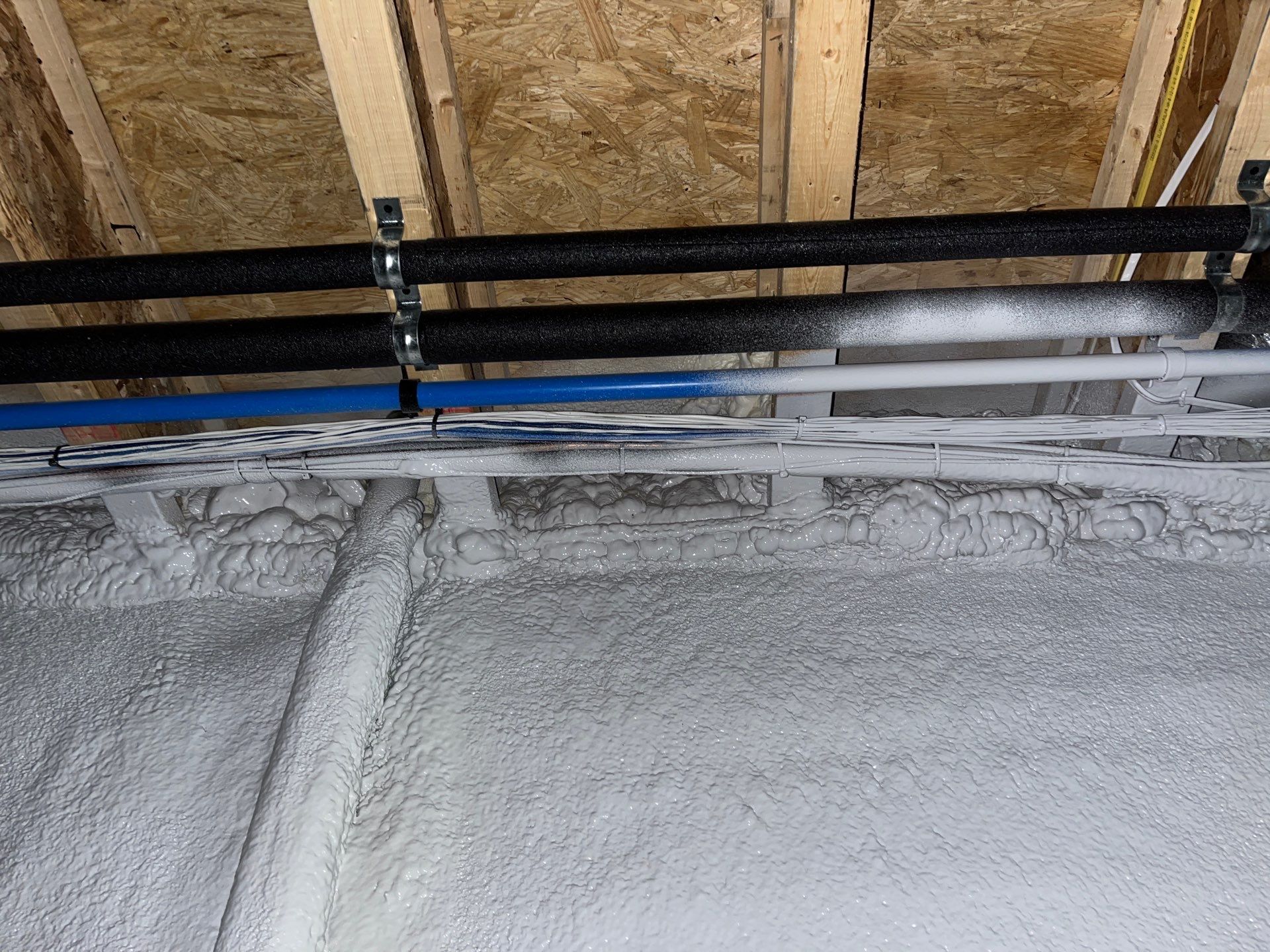 New Home Construction using open cell spray foam by NYS Foam & Energy
