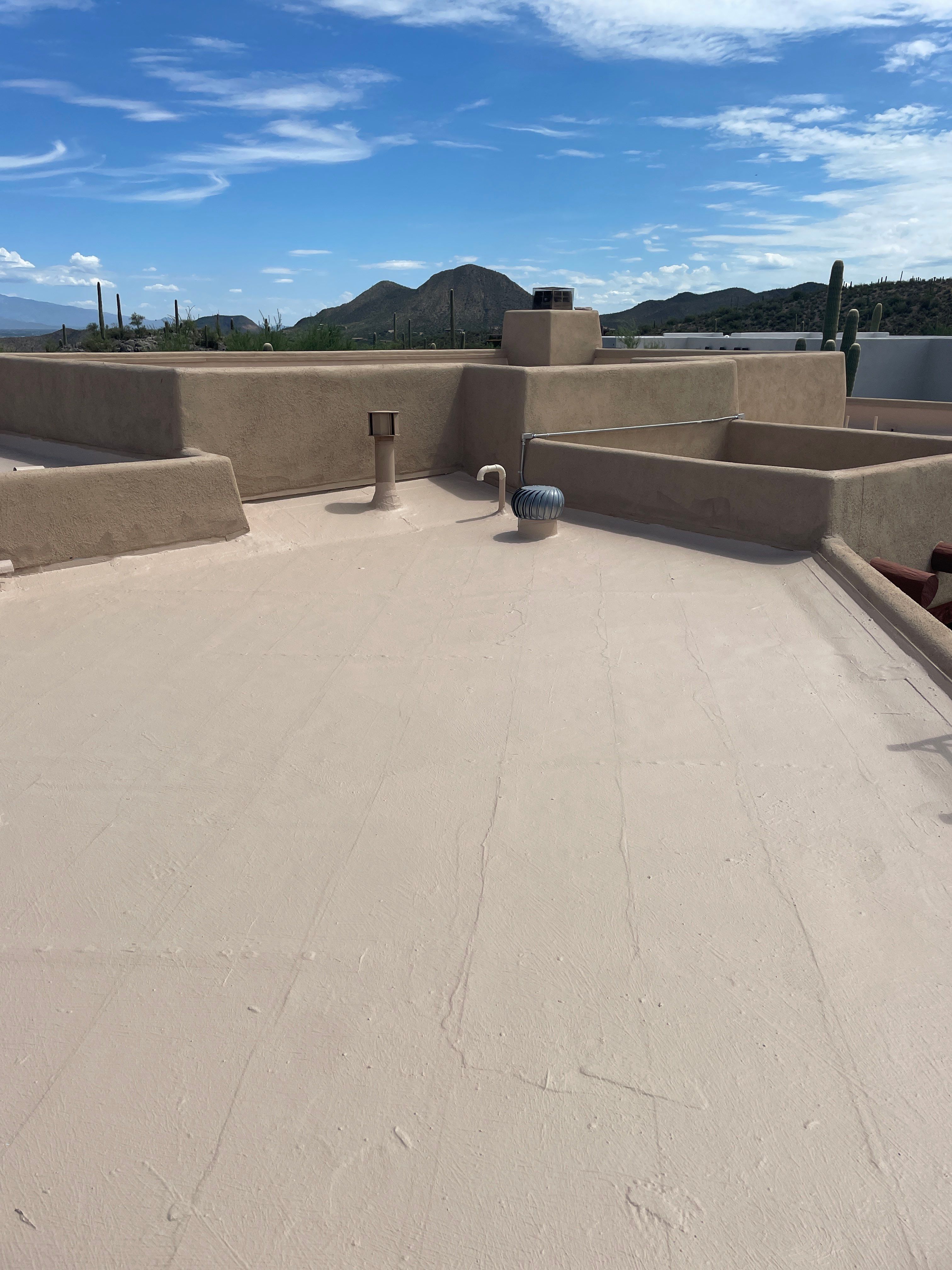 Residential Flat Roof Elastomeric Coating and Restoration in Tucson by West Coast Roofing AZ