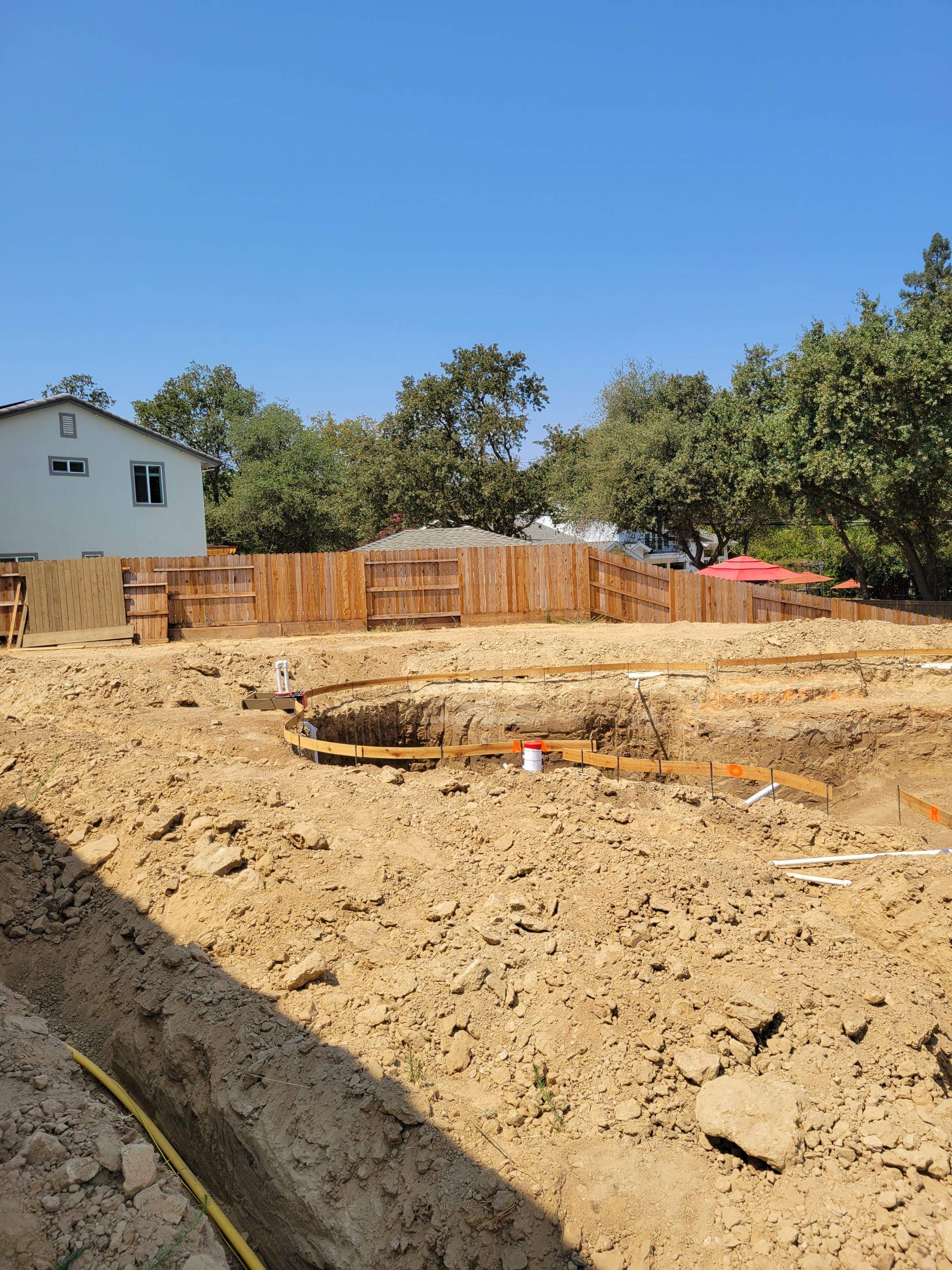 Backyard renovation by Peach Electric Inc