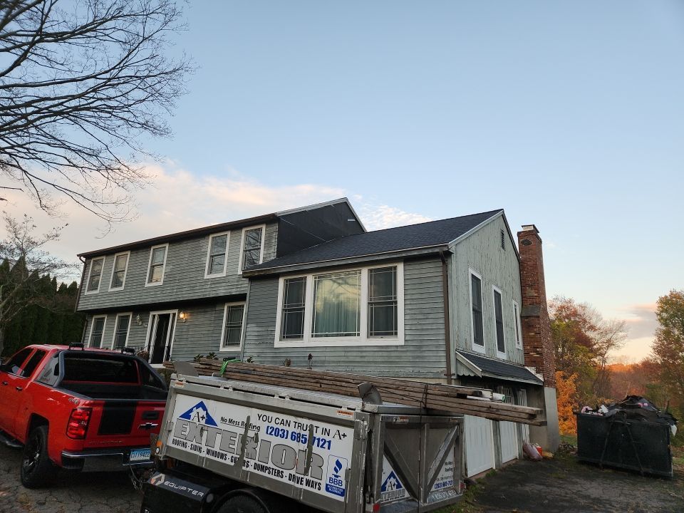 Residential Roofing Installation using Owens Corning TruDefinition Onyx Black by A Plus Exterior