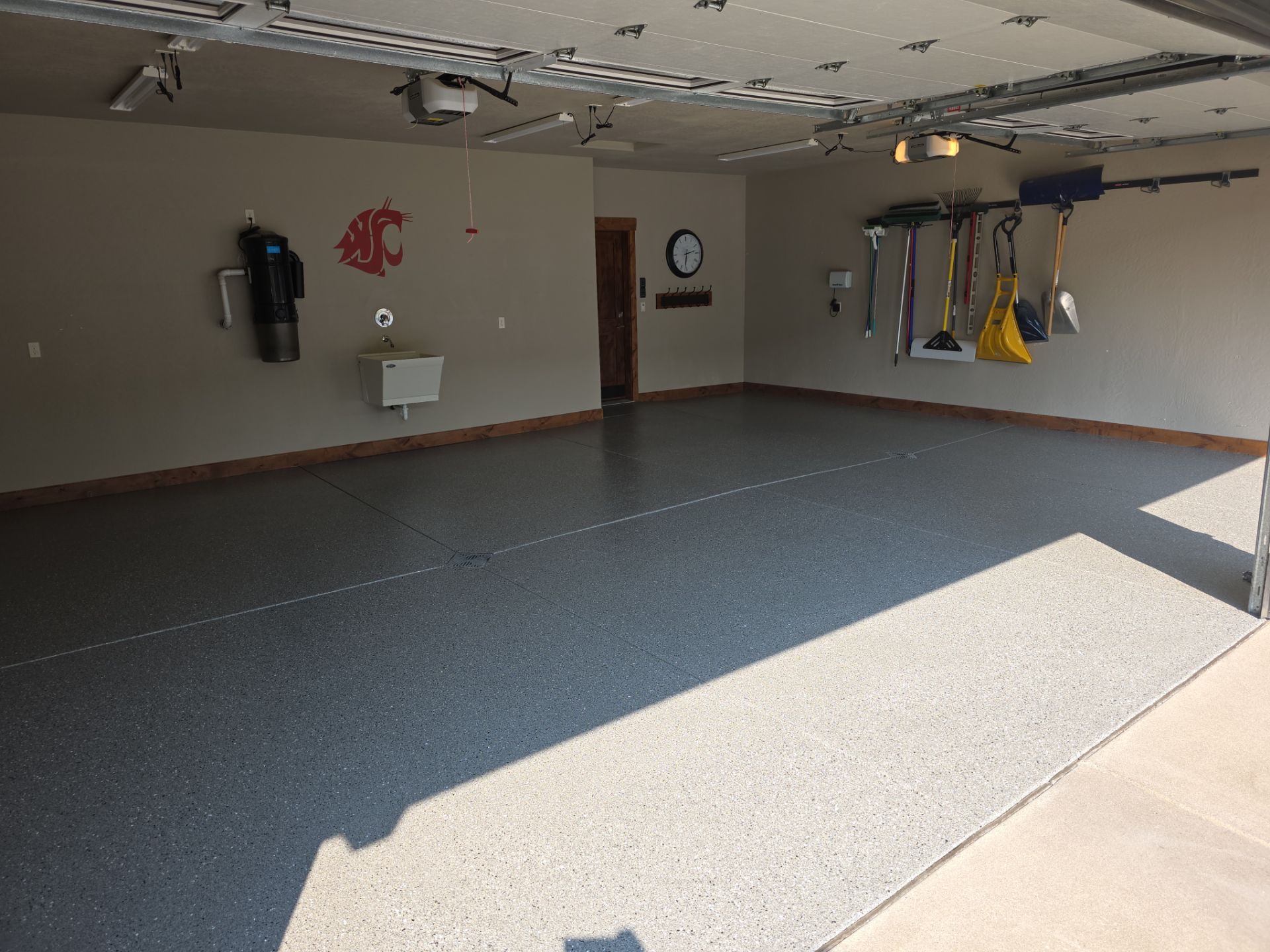 Garage Transformation using Slate Hybrid by Croc Coatings, LLC
