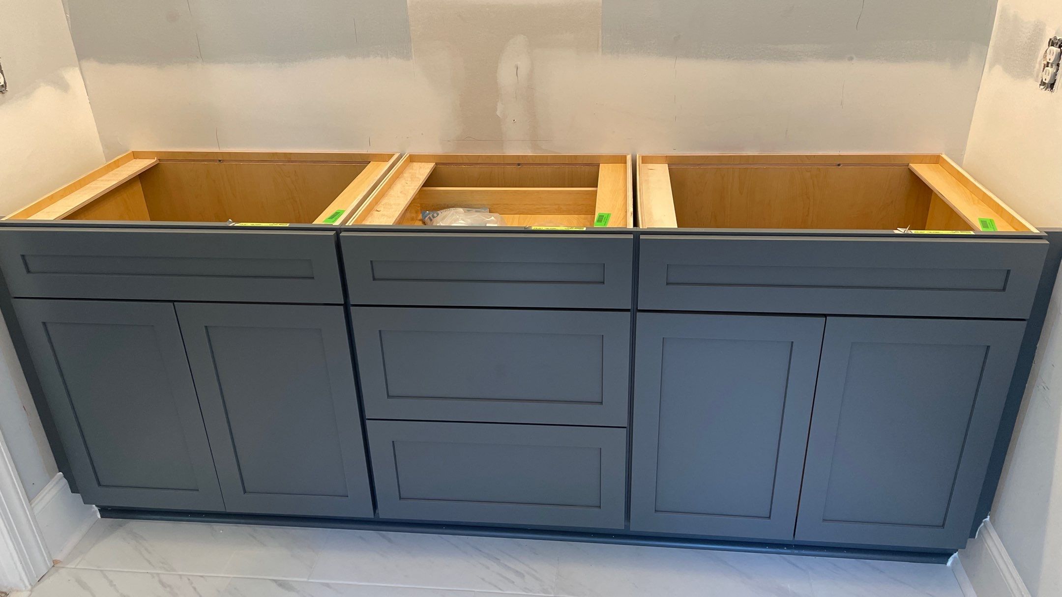 Bright Bathroom Remodel with Wall Removal, Stand Alone Tub and New Vanity by Footprints Floors of Coastal Carolina