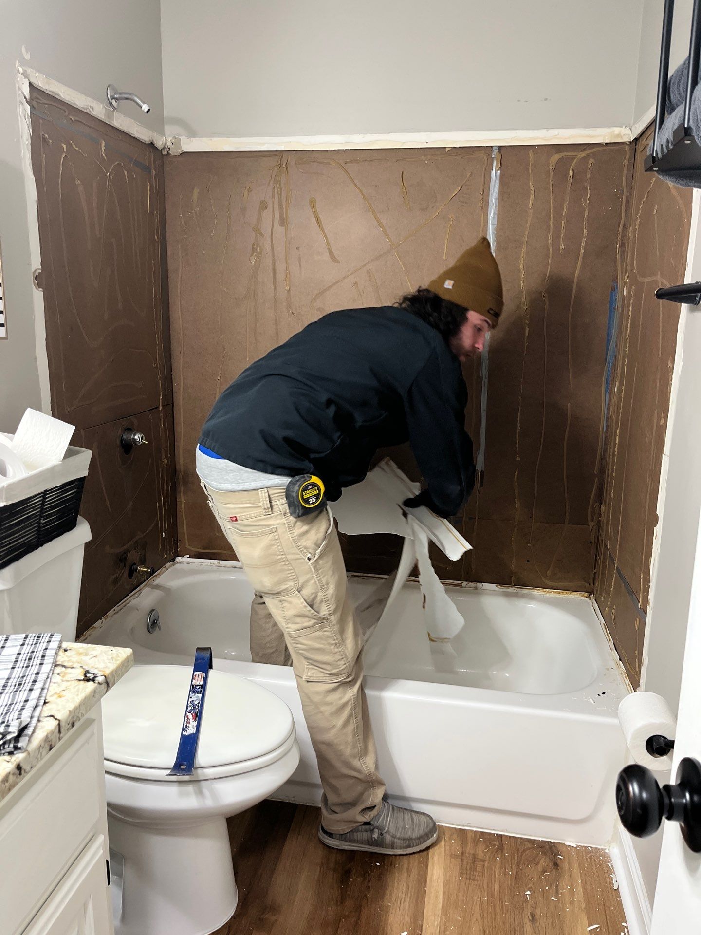 Herman's Shower Remodel  by Skilled Construction LLC