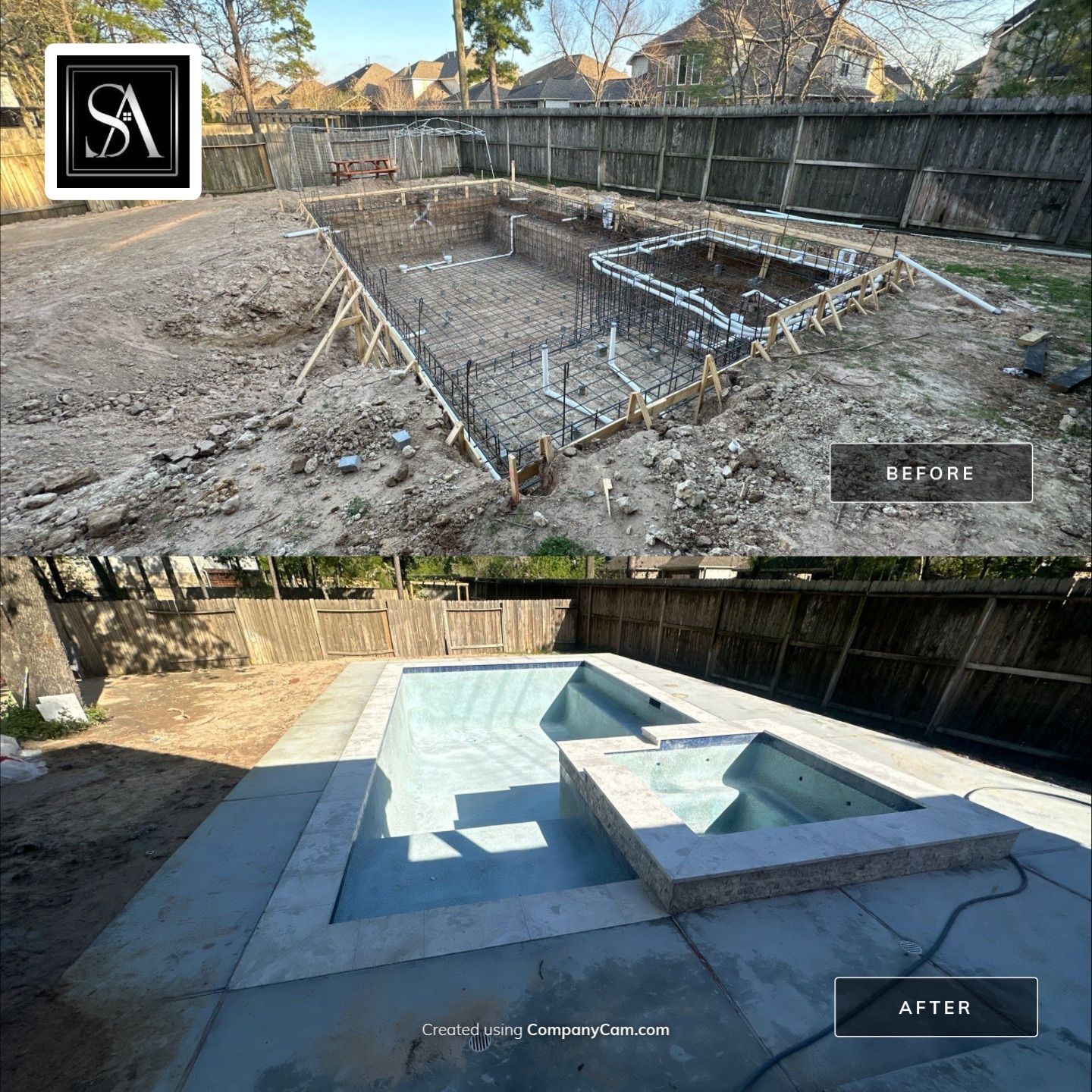 Pool, Patio Cover and Summer Kitchen in Creekside by SophAlx LLC