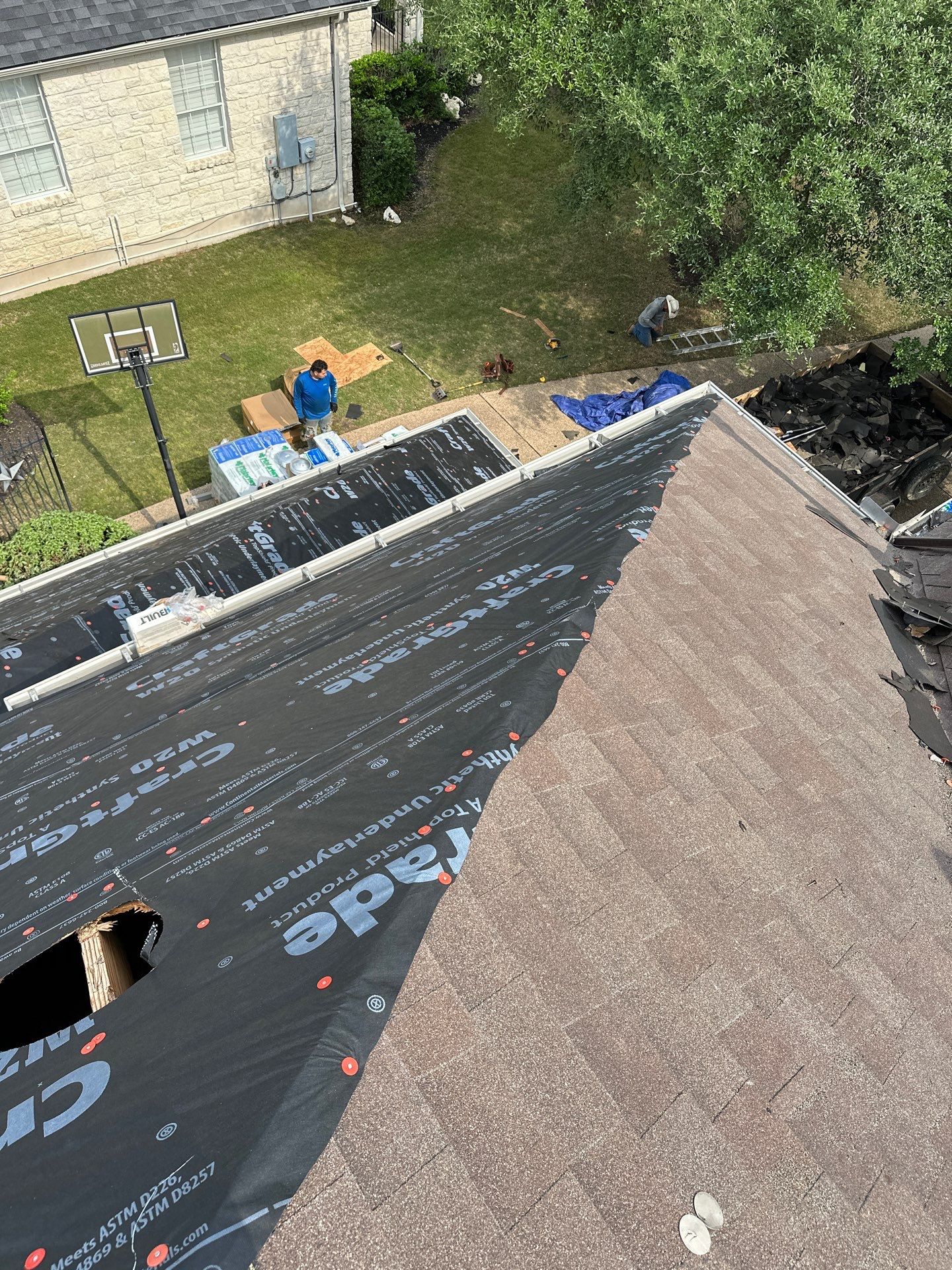 Residential Roofing Installation using Malarkey Vista Shingles Color Heather by DeZign Roofing & Exteriors