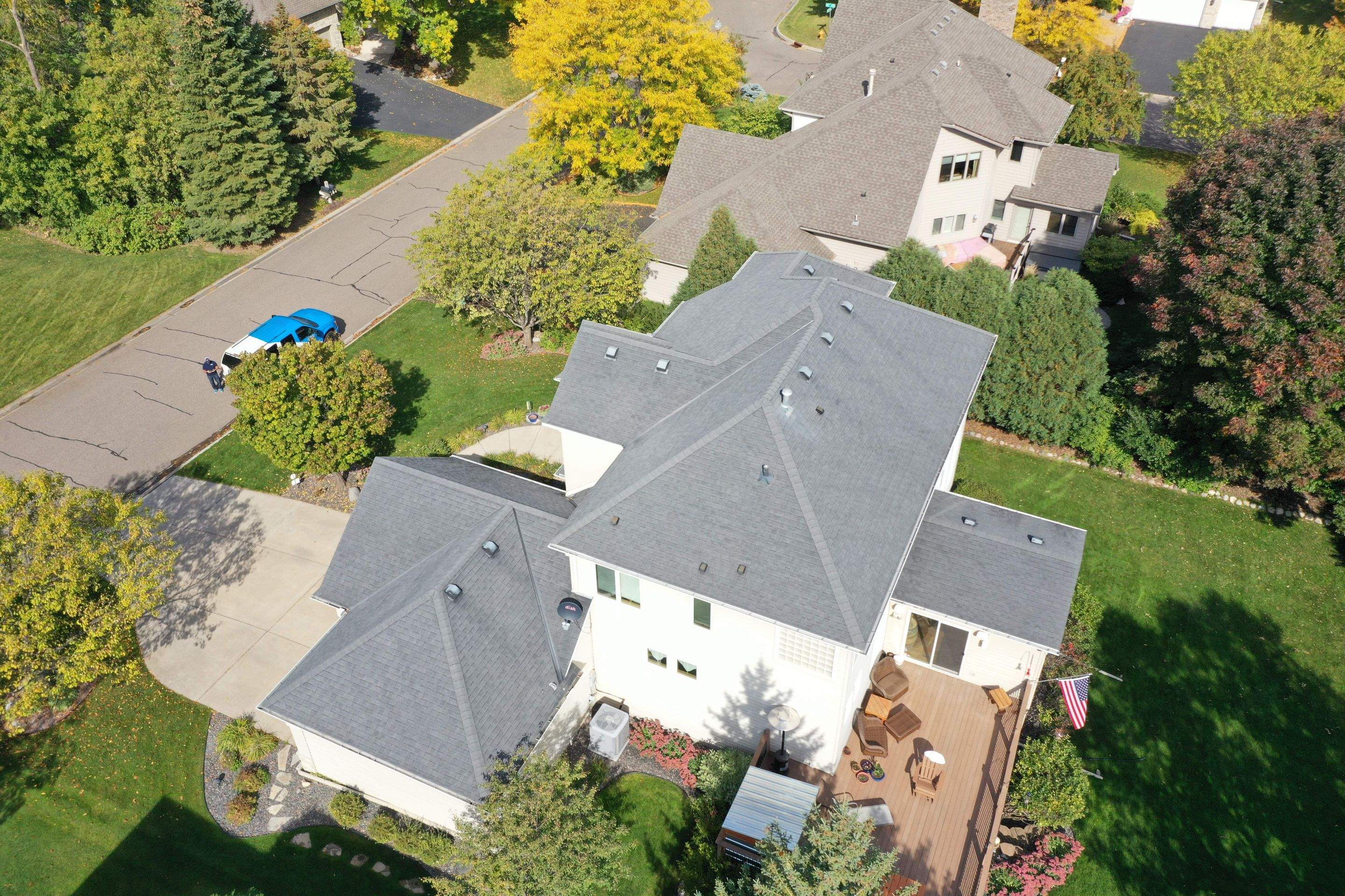 Residential Roofing Installation using Certainteed Landmark Moire Black by MODERN EXTERIOR SYSTEMS