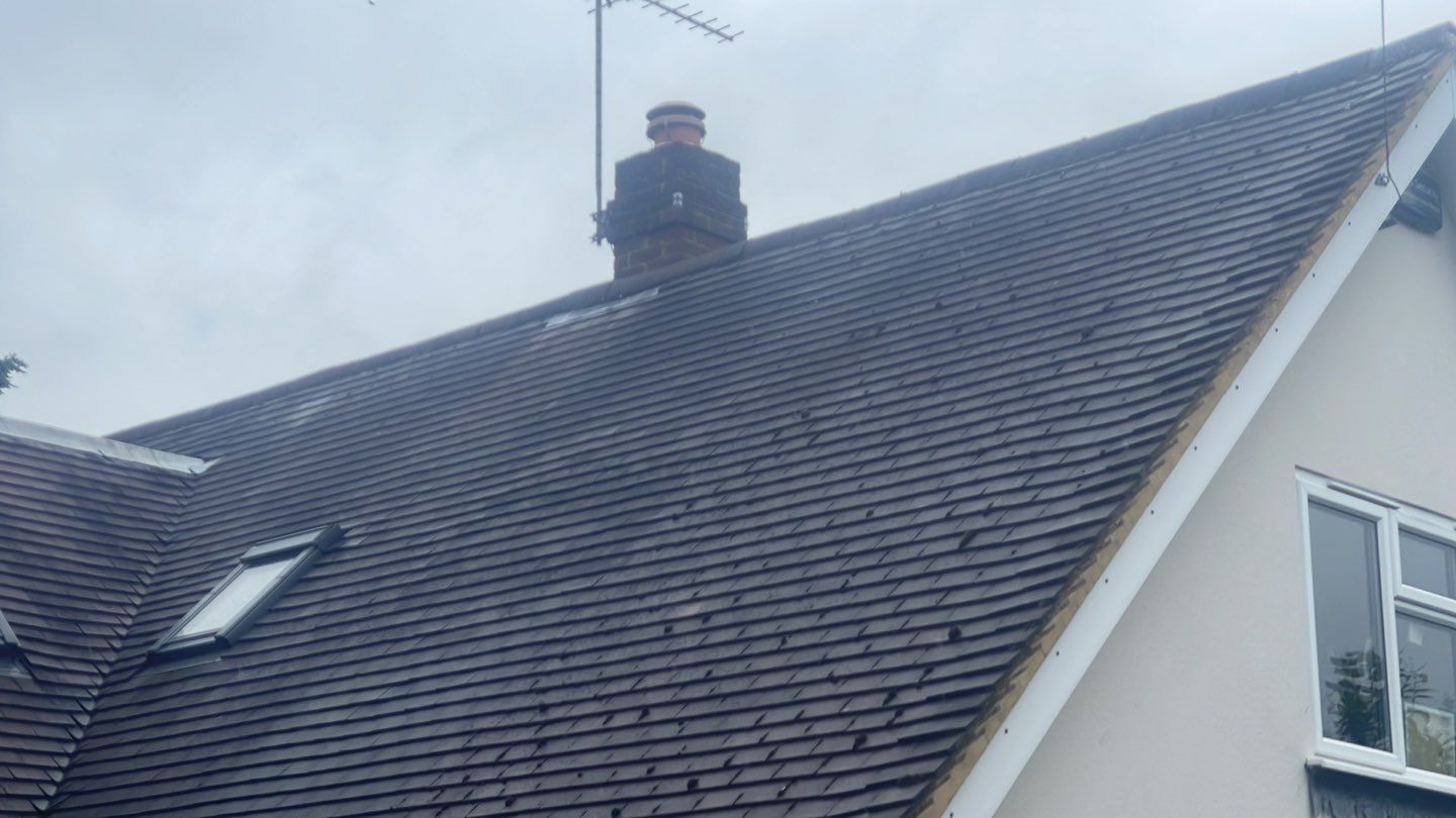 Roof Clean - Biocide Treatment using Honda 15lpm Low Pressure Washing Machine by Ges Exterior Cleaning ltd
