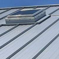 .032 Aluminum 1.5" Mechanical Seam Silver Metallic by Total Roofing System The Metal Roof Experts
