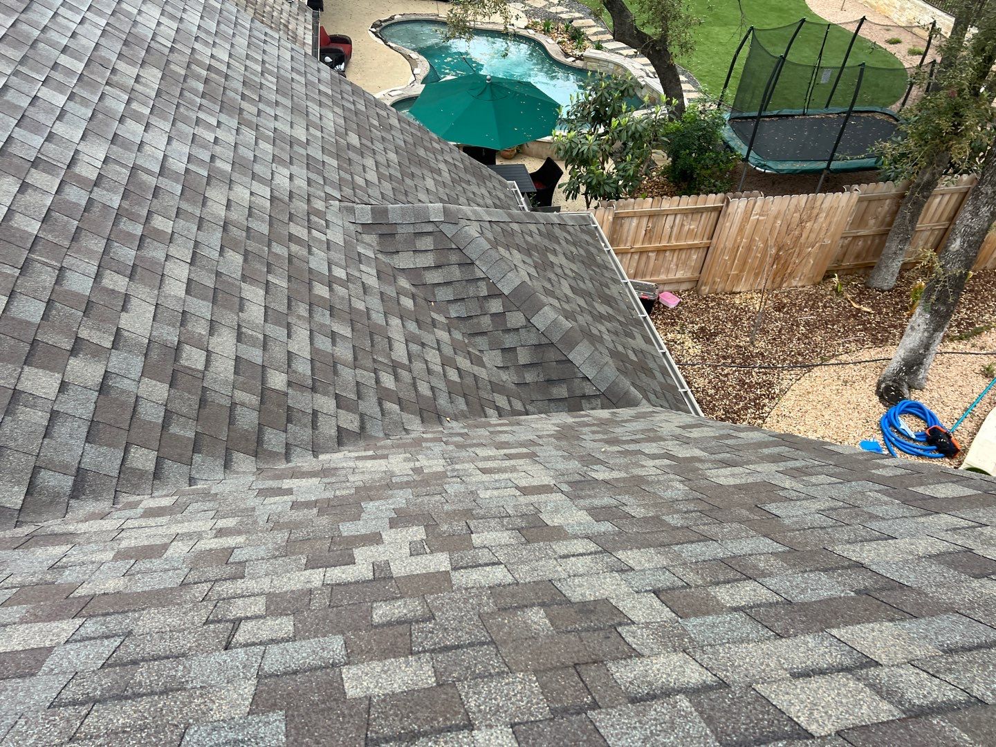 Roof replaced due to age by Oakwood Roofing and Construction, LLC