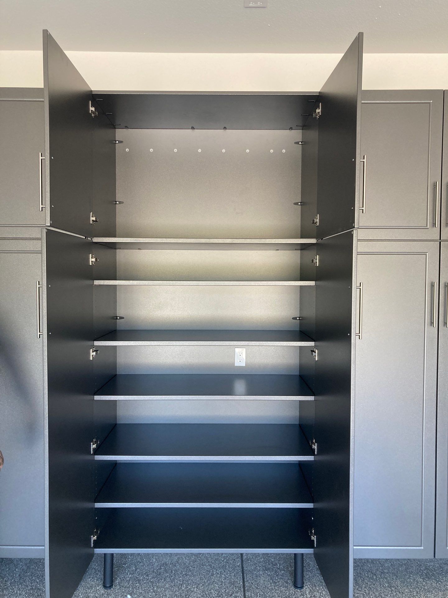 Garage Storage and Concrete Coating in Modesto California  by Lancaster Painting