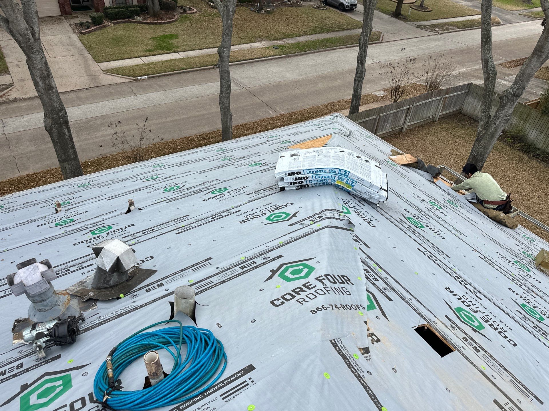 Roof Replacement completed in the Cypress Area! by Core Four Roofing