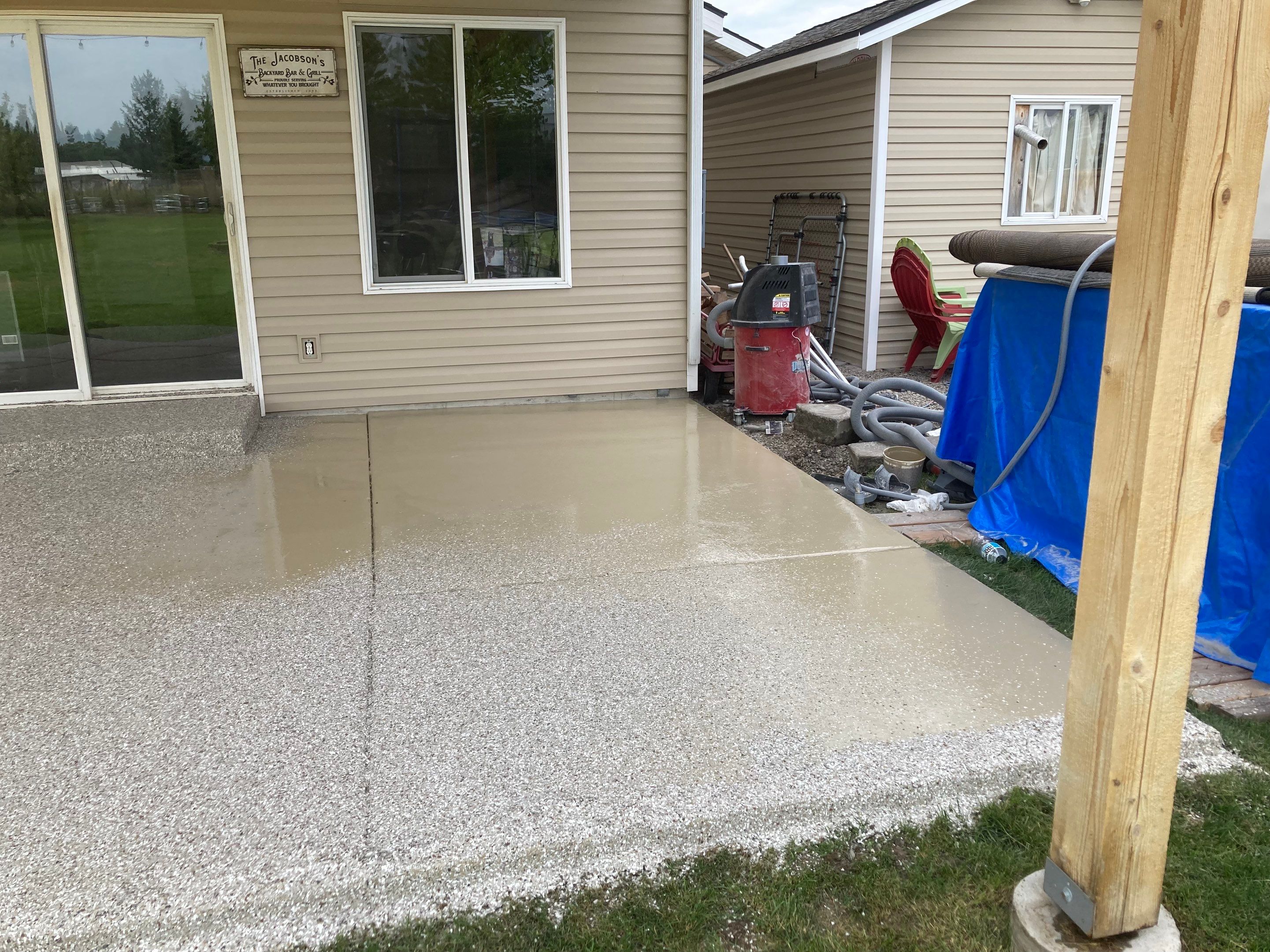 Patio and Walkway using Pebble Beach by Croc Coatings, LLC