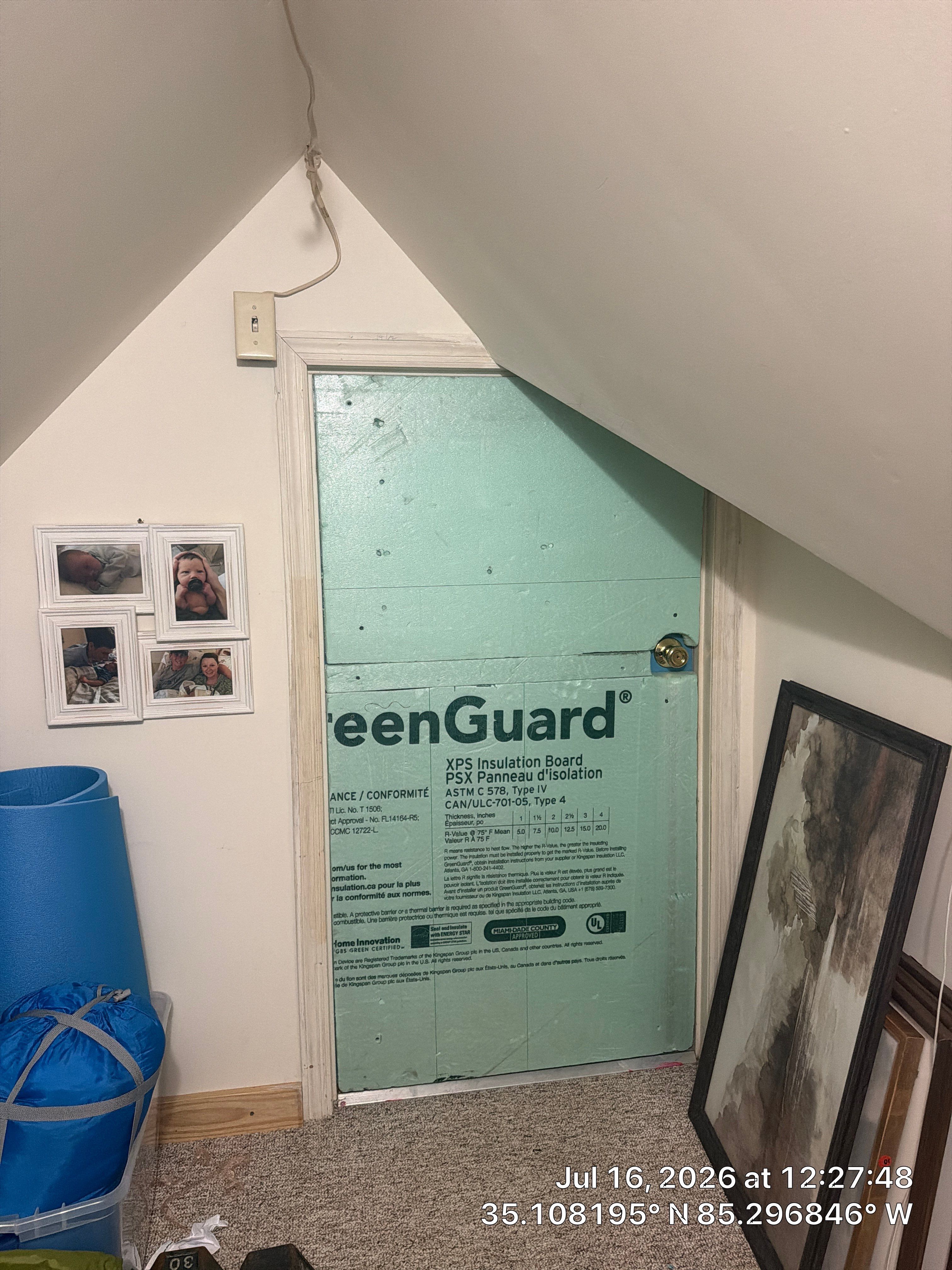 Attic Knee Wall Insulation Installation Using GreenGuard XPS Boards by CompanyCam Sales Demo