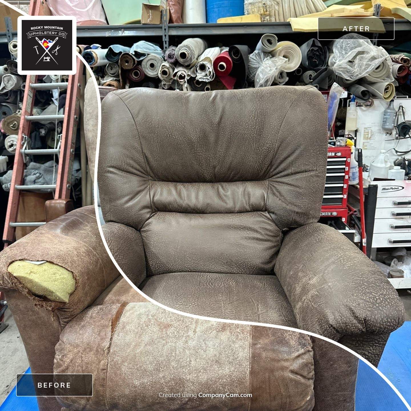 Recliner Chair by Rocky Mountain Upholstery Co