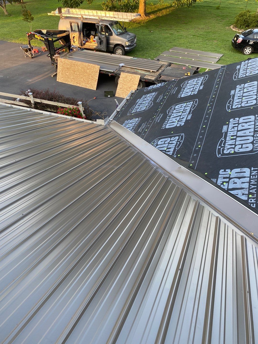Residential Roof Remove and Replace using Low Rib Metal Roofing Panels by Bullard Roofing