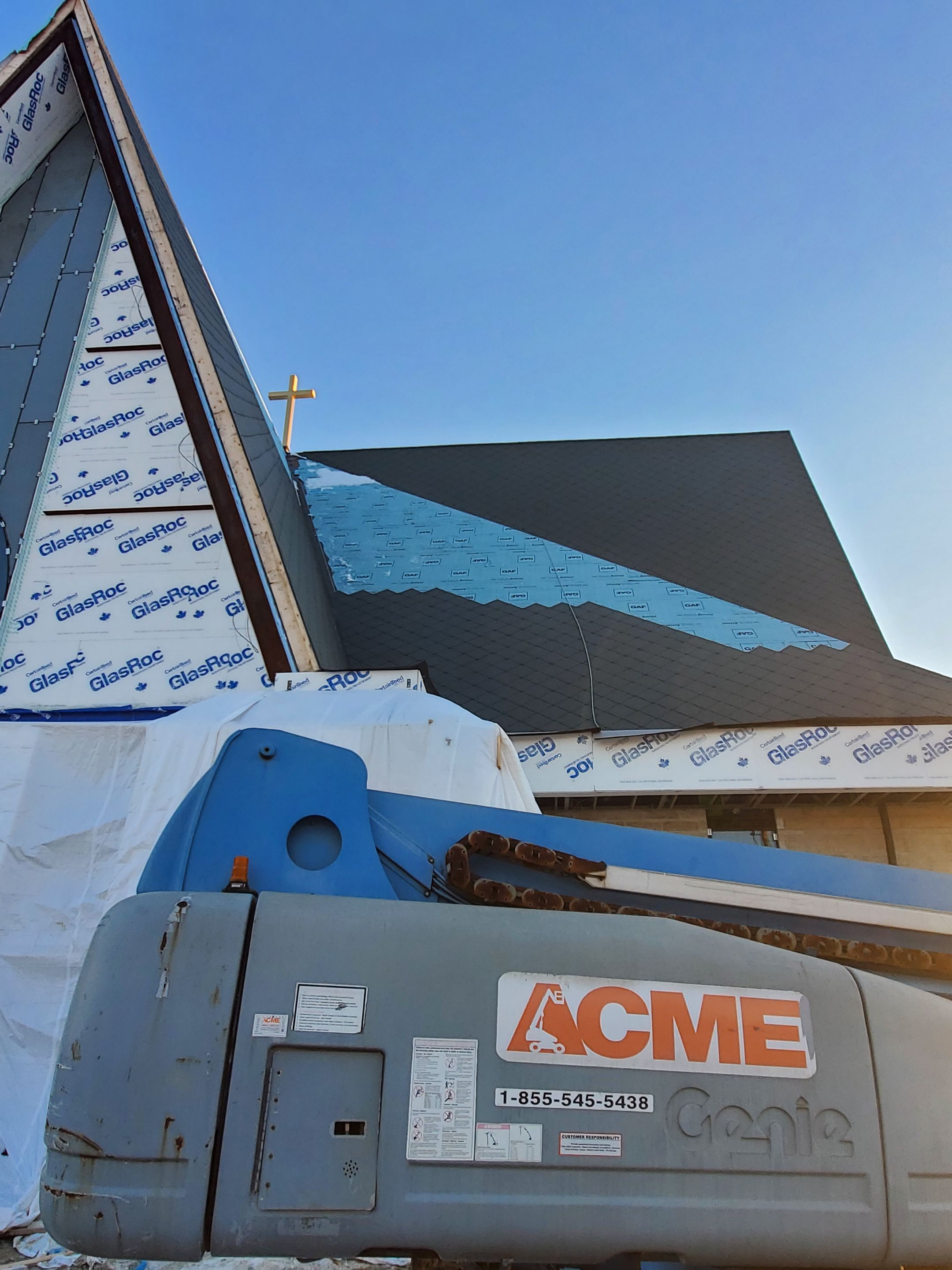 Commercial Roofing Installation using Diamond Tile Metal Shingles , Tpo Flat Roof by Jay Carter Roofing & Sheet Metal