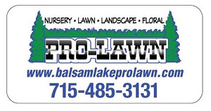 Logo for Balsam Lake Pro-Lawn Inc.  Landscape Design/Build * Garden Center * Property Management * Floral