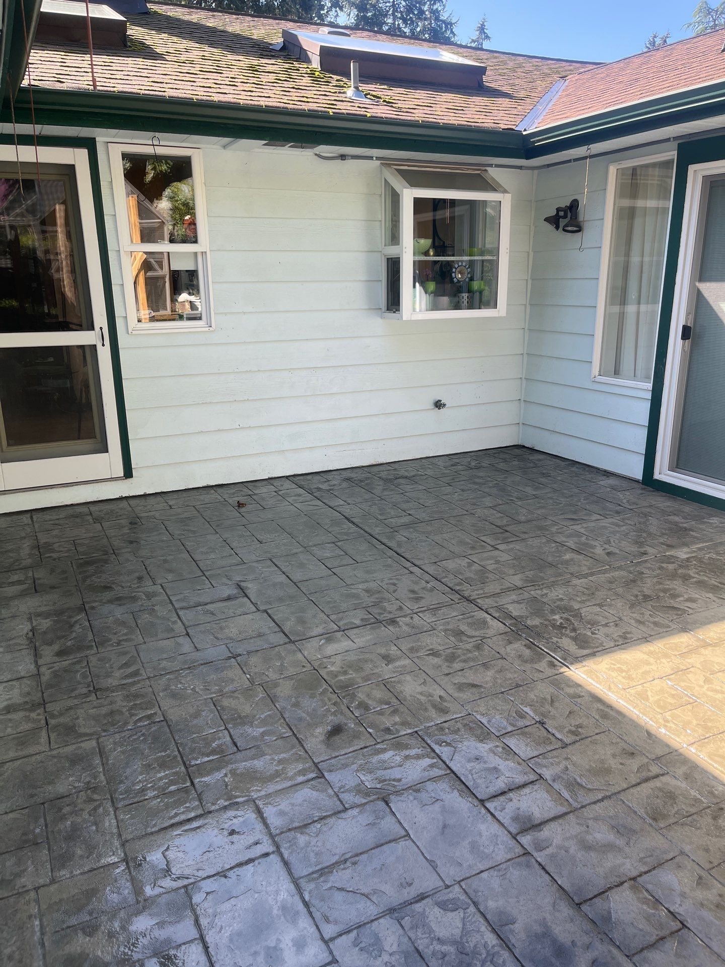 Stamped Concrete Patio and Driveway | Edmonds  by Jireh Asphalt & Concrete Inc 