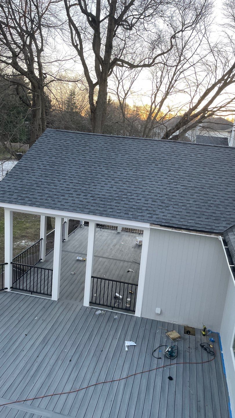 New Deck with Porch In Marlboro by deck guardian