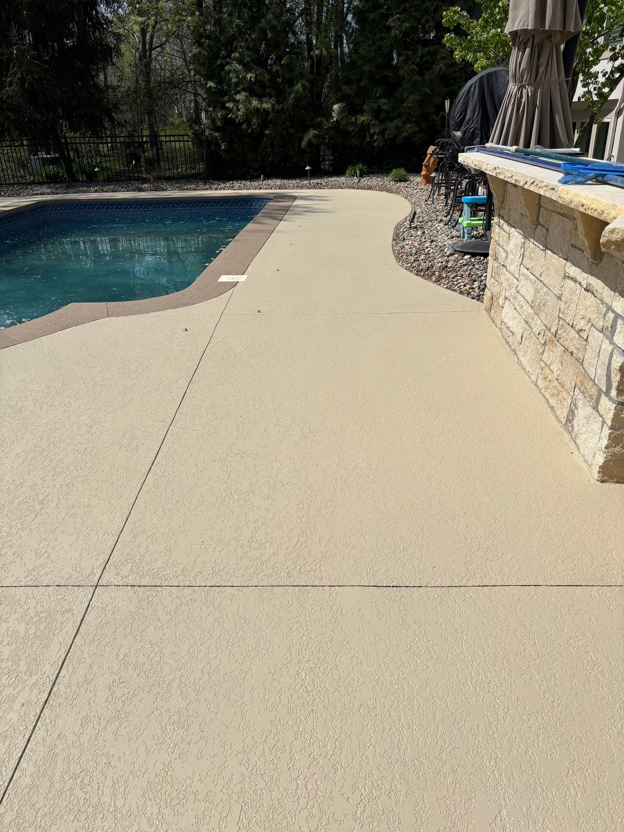 Pool Deck & Patio Resurface - Overland Park, KS by Big Red Decorative Concrete, LLC