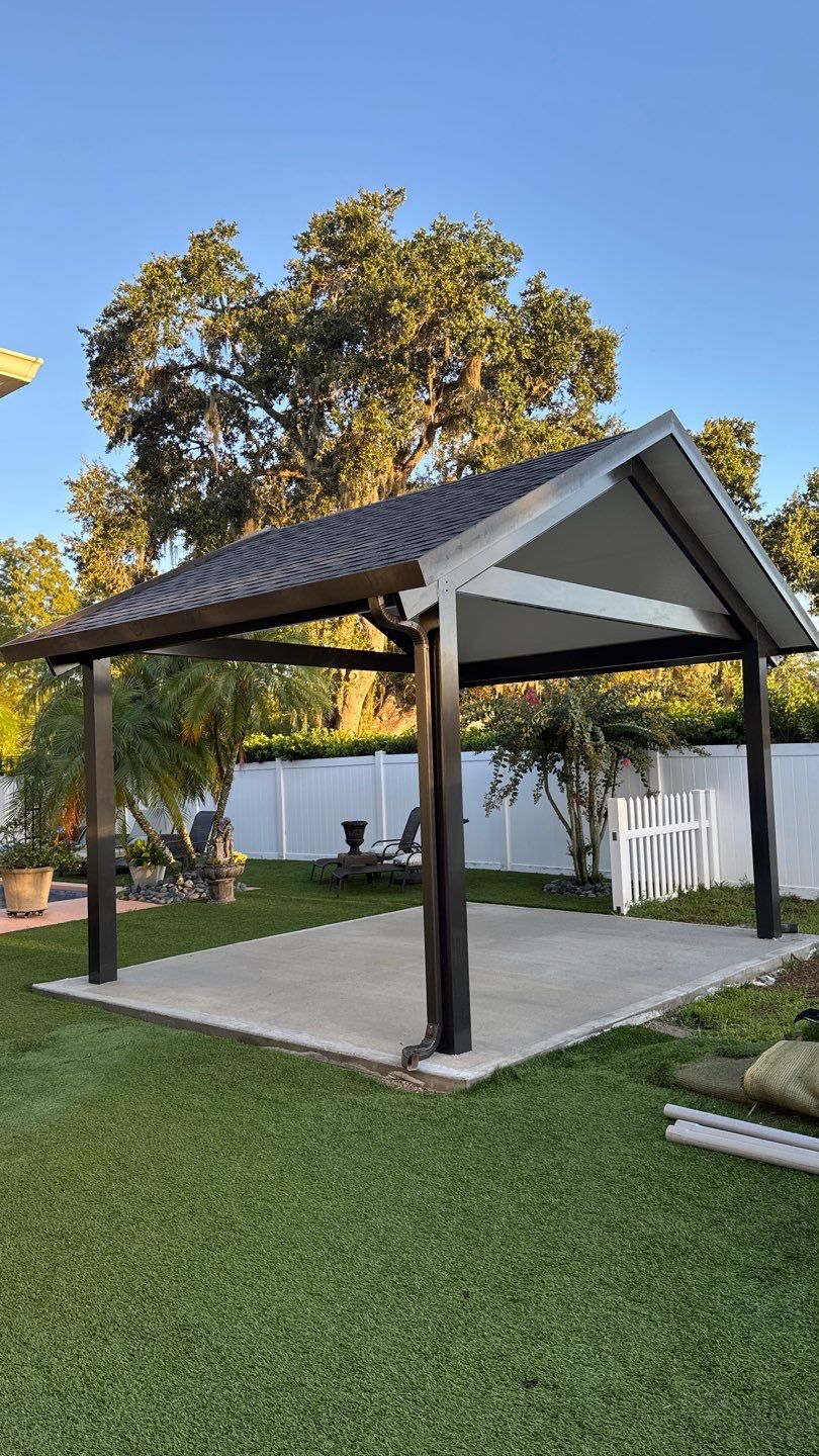 Aluminum pavilion by Orlando pergolas