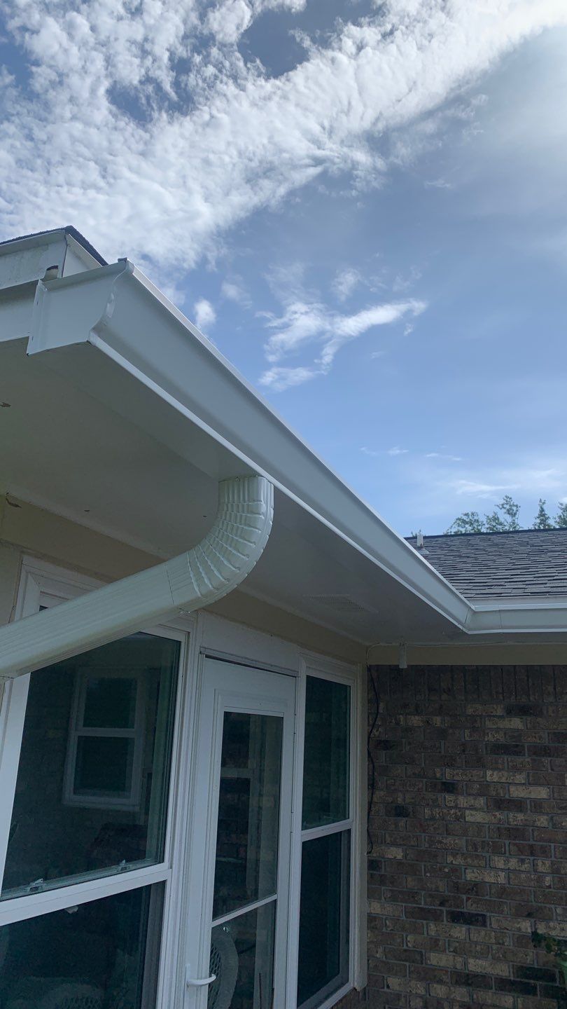 Seamless Gutter Installation Using 6-Inch White K-Style Seamless Gutters by Gutter Professors
