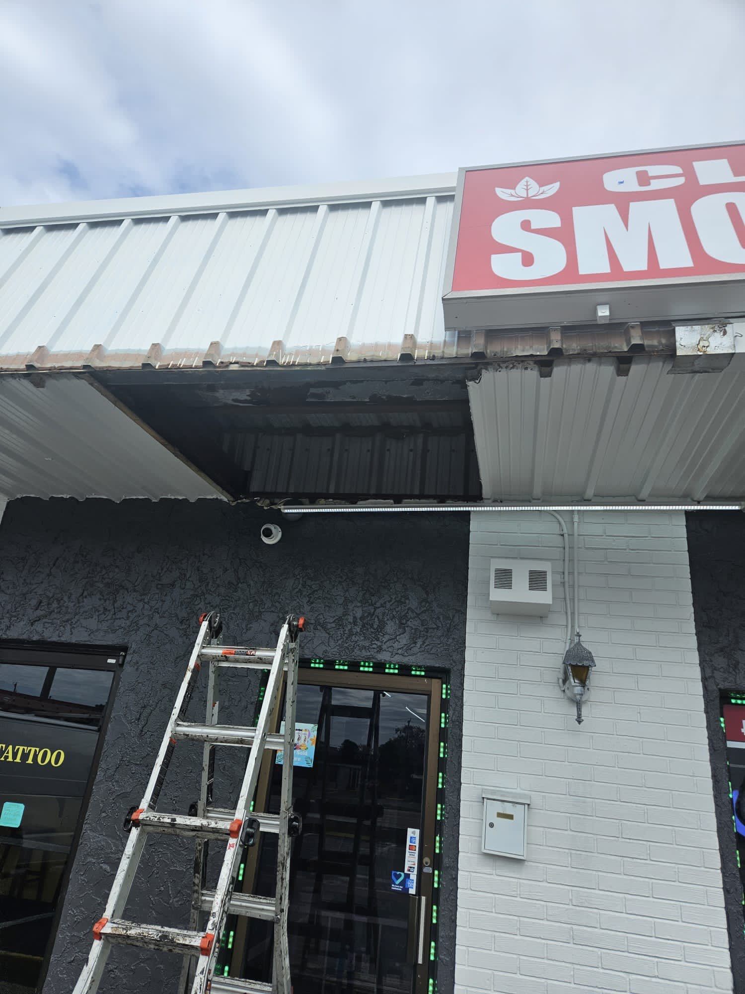 Commercial Roofing Repair using TPO and Metal Decking by Four Peaks Roofing