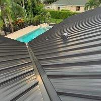 24ga 1.5" Mechanical Seam Dark Bronze  by Total Roofing System The Metal Roof Experts