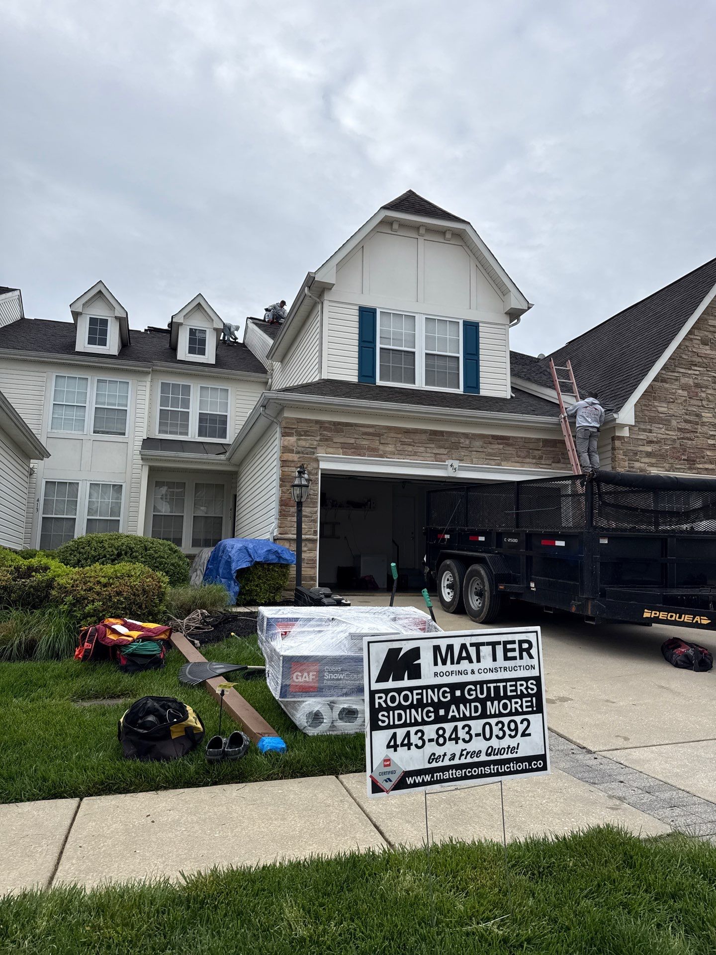 Residential Roofing Installation using GAF Timberline HDZ by Matter Roofing & Construction