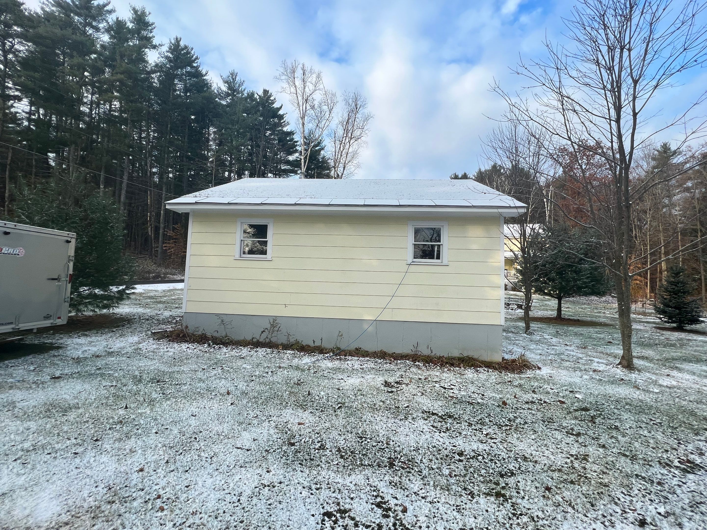 New Garage Roof In Merideth New Hampshire by Tall pine roofing