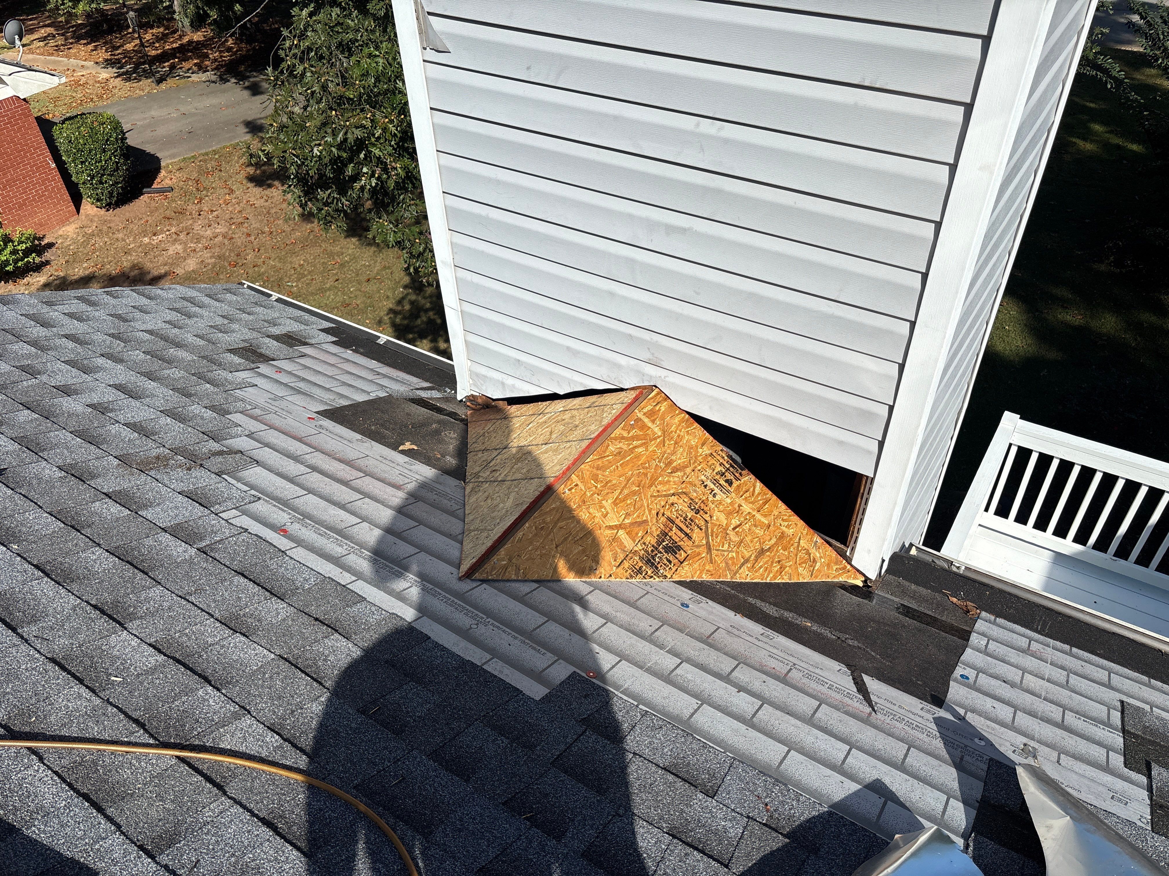 Poor roof installation by Deerfield Roofing LLC