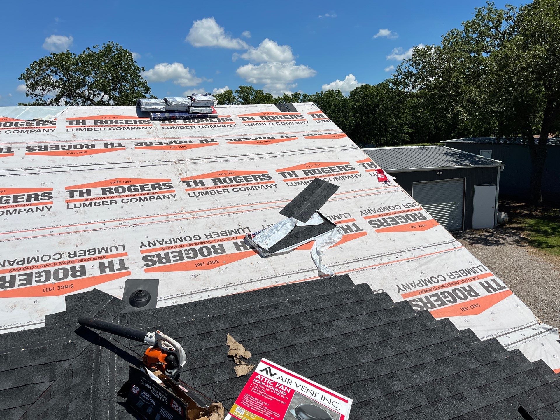 Roof Replacement and Architectural Shingle Installation in Joy, Oklahoma by BANA Roofing and Solar Supply
