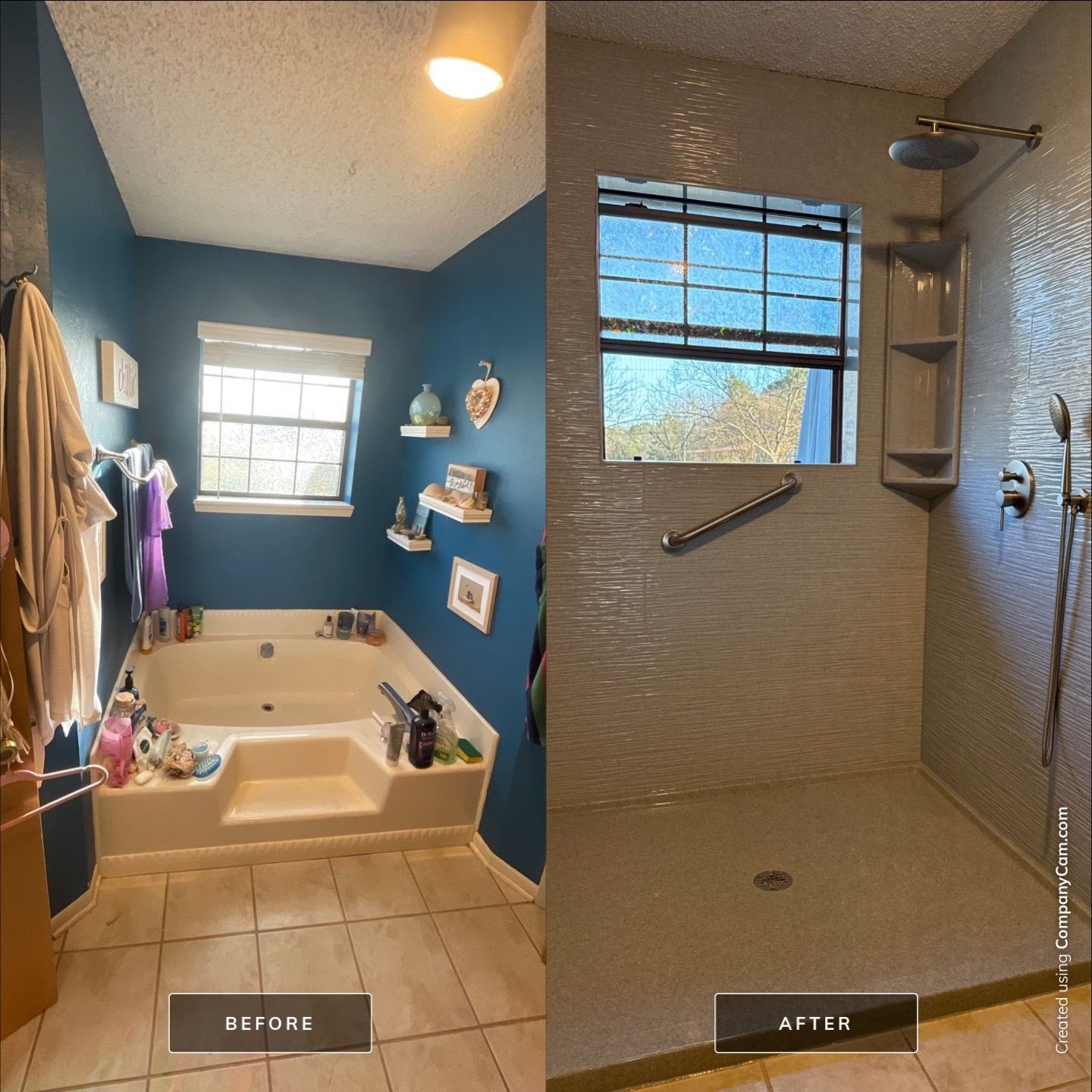Bathroom Remodel using The Onyx Collection by Ekon Bath, LLC
