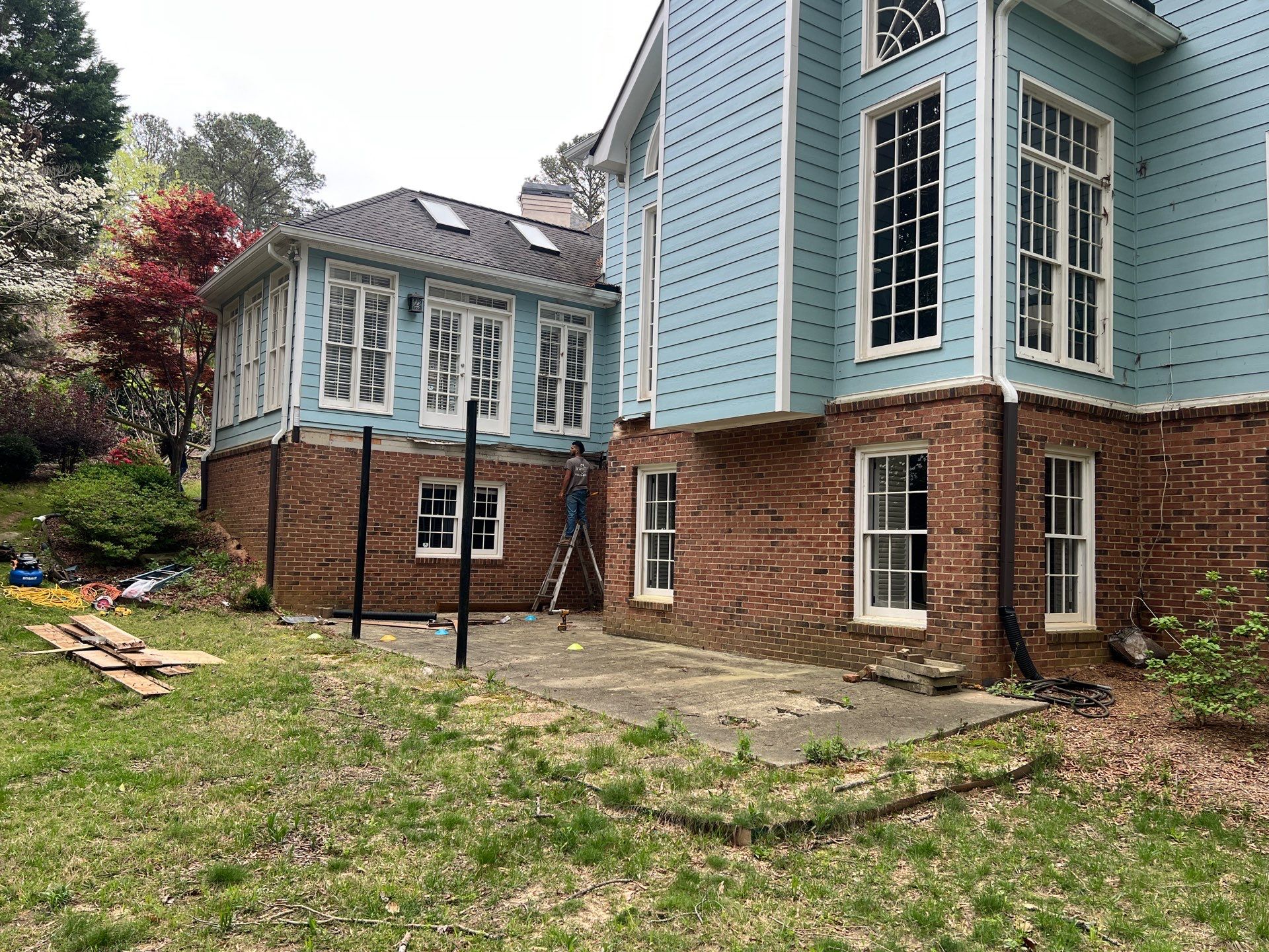 Custom Elevated Composite Deck Installation in Marietta by Swift Home Renovations