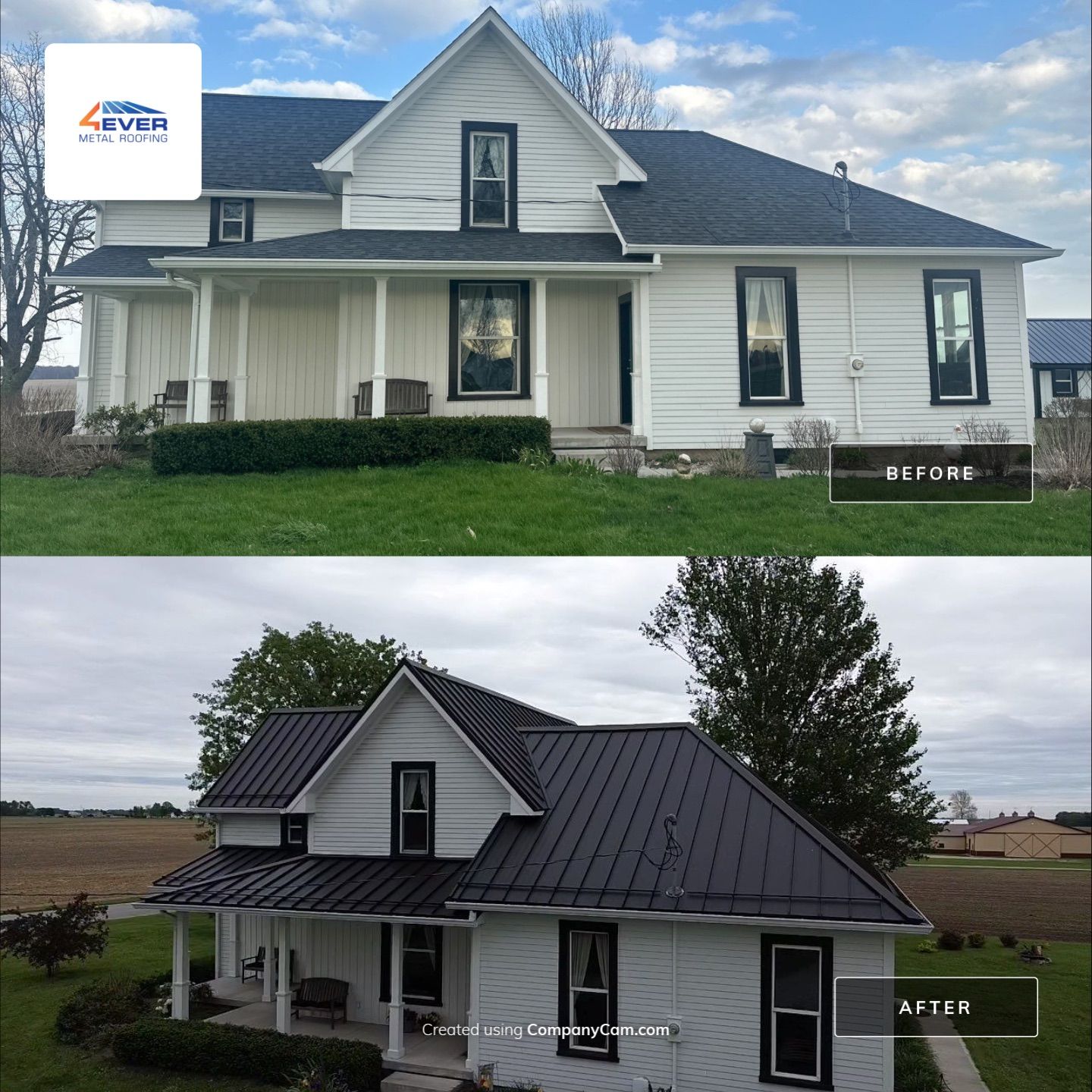 Standing Seam Metal Roof Transformation in Atlanta, IN by 4Ever Metal Roofing