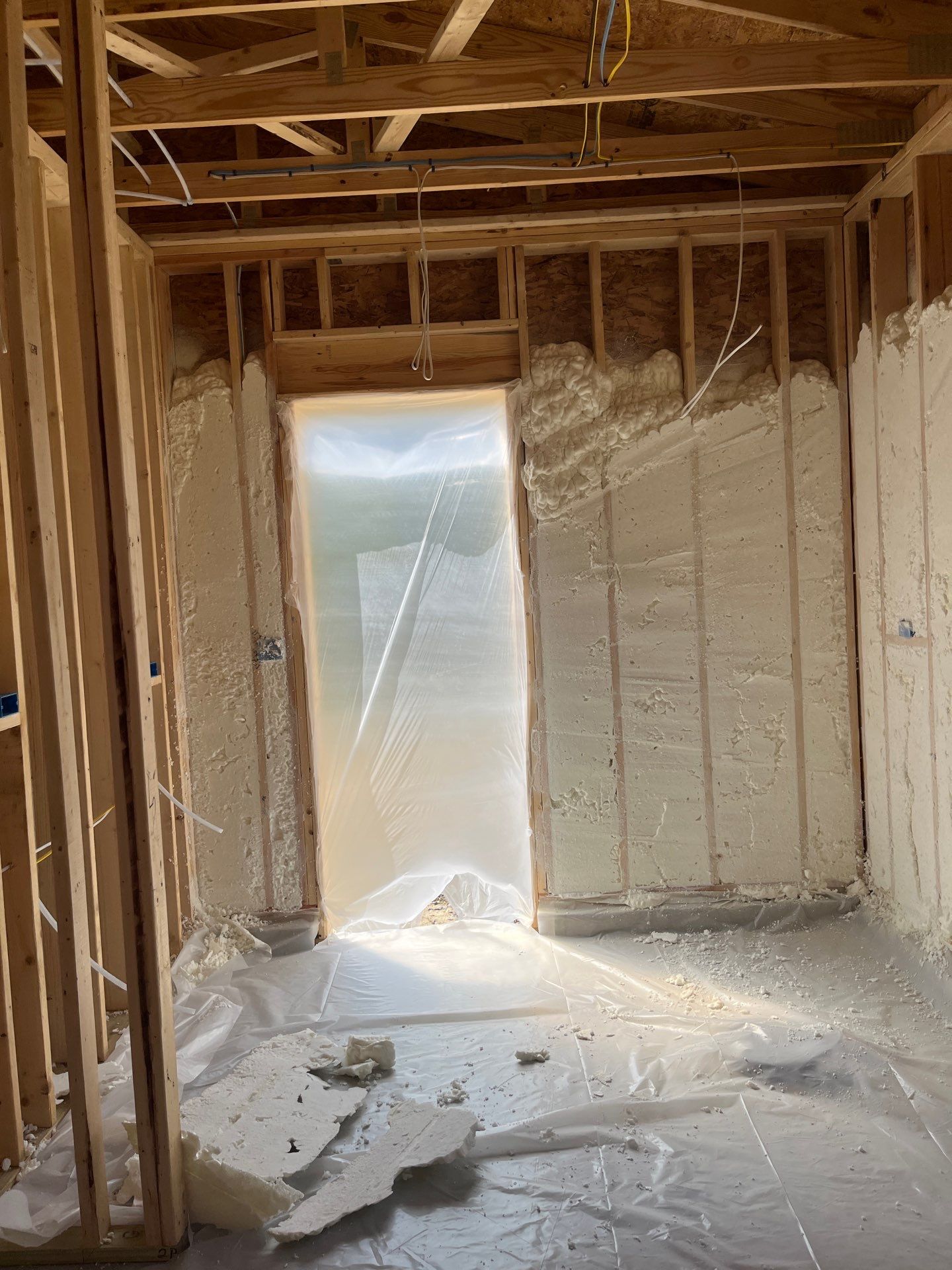 New Construction using open cell spray foam by NYS Foam & Energy