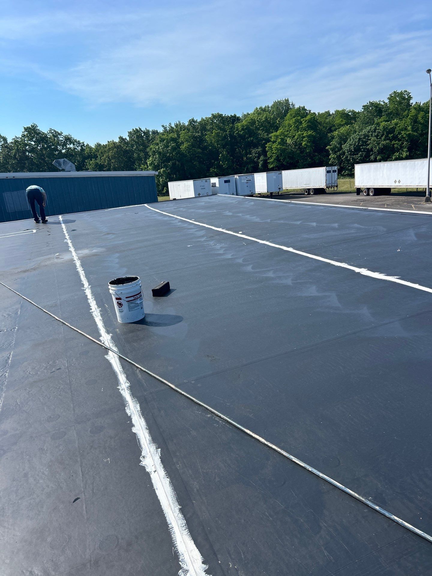 Commercial Roofing Installation using Coatings by Kentucky Commercial Roofing