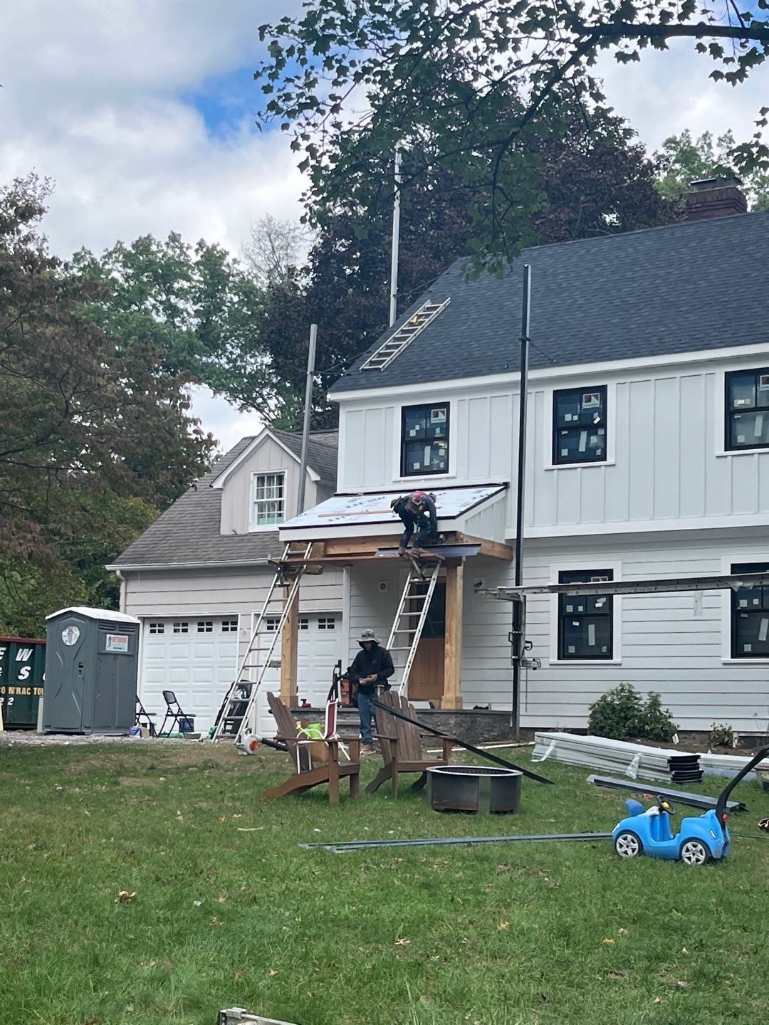 Standing Seam Metal Roof using Aluminum 032GA color Matte Black by CMNG LLC