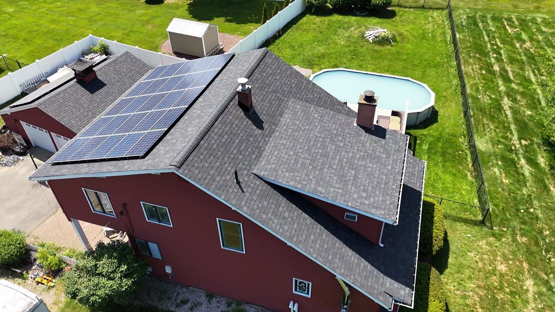 Solar Removal, Reinstall & Full Roof Replacement in Wilbraham, MA – Owens Corning Duration, Onyx Black by JOHNNYS PRO