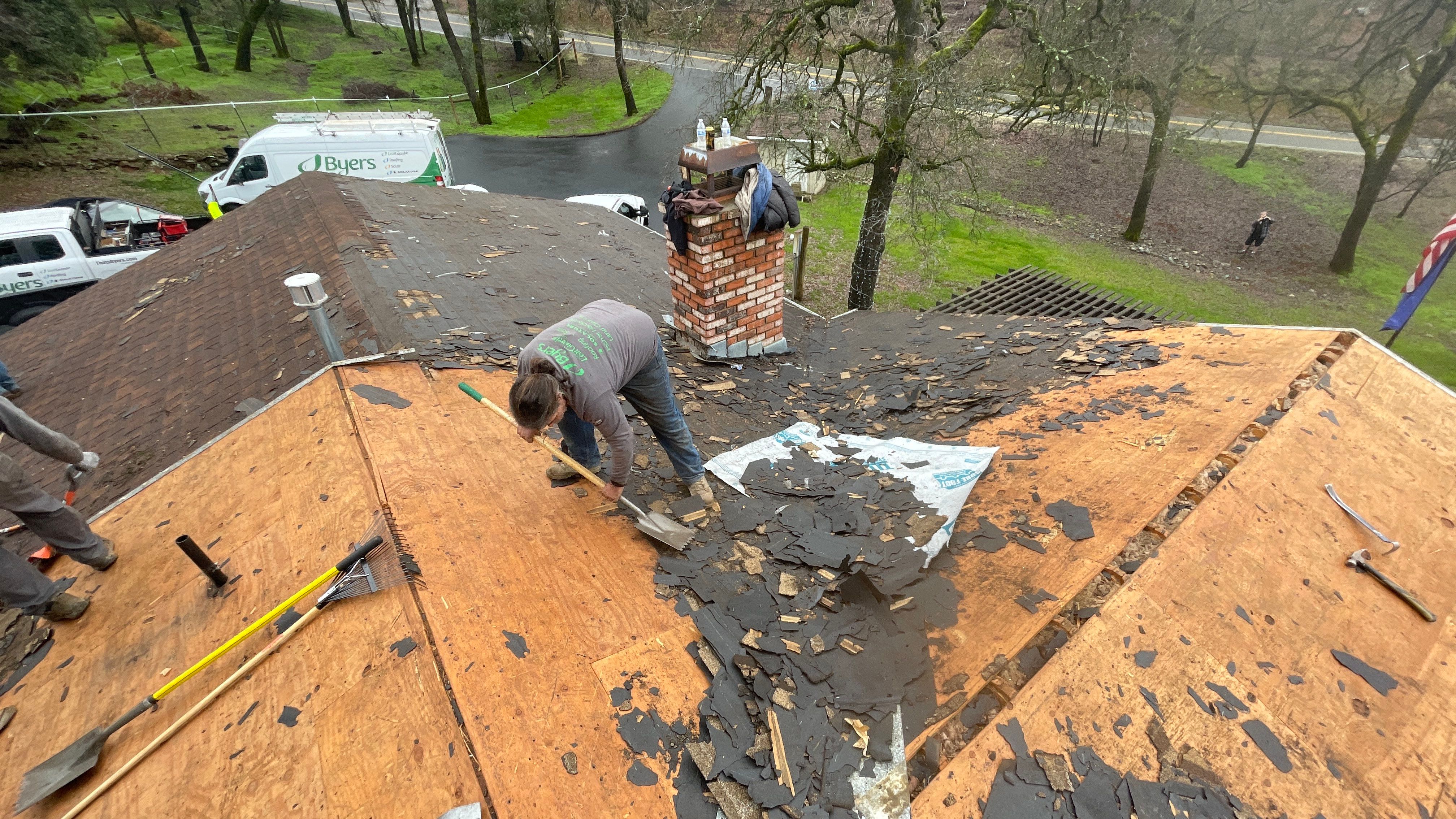 Residential Roofing Installation using Owens Corning Roofing Shingles by Byers Enterprises 