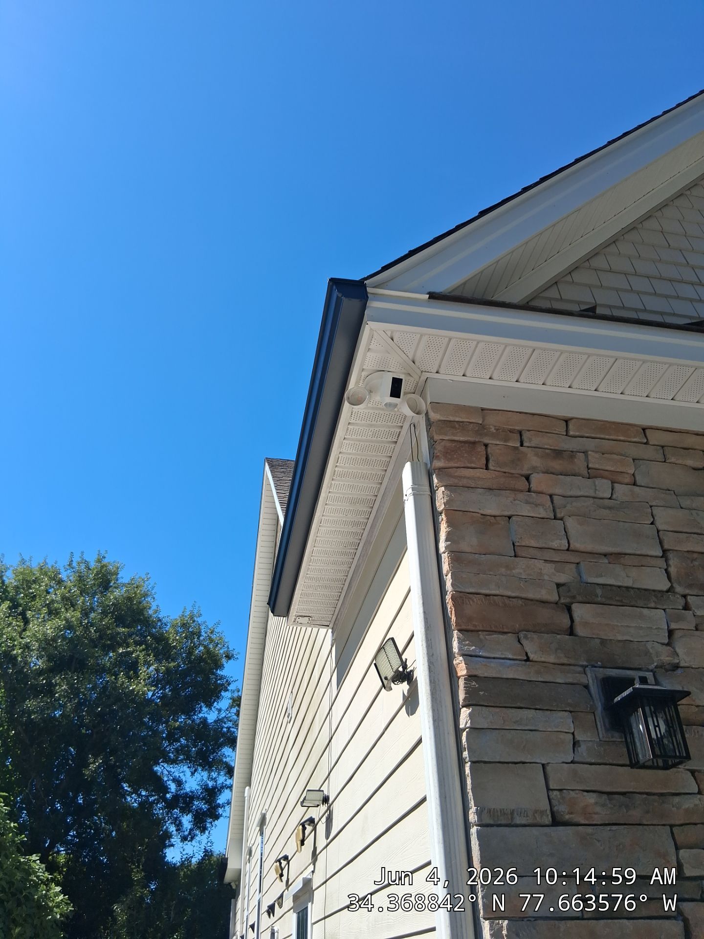 Seamless Gutter and Downspout System Installation in Hampstead, NC by RGR Construction and Roofing, LLC