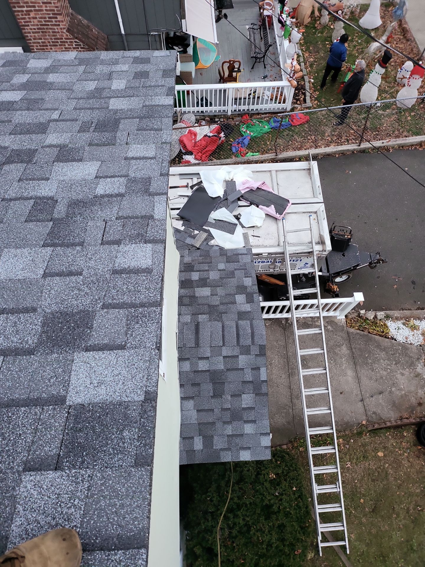 Residential Roofing Installation using Owens Corning TruDefinition Slatestone Gray by A Plus Exterior