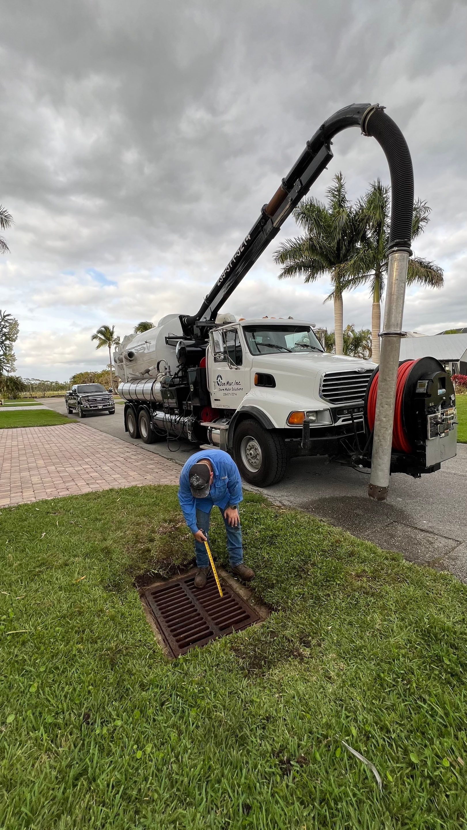 Naples Private Airport Community Catch Basin Cleaning by APS Power & Water