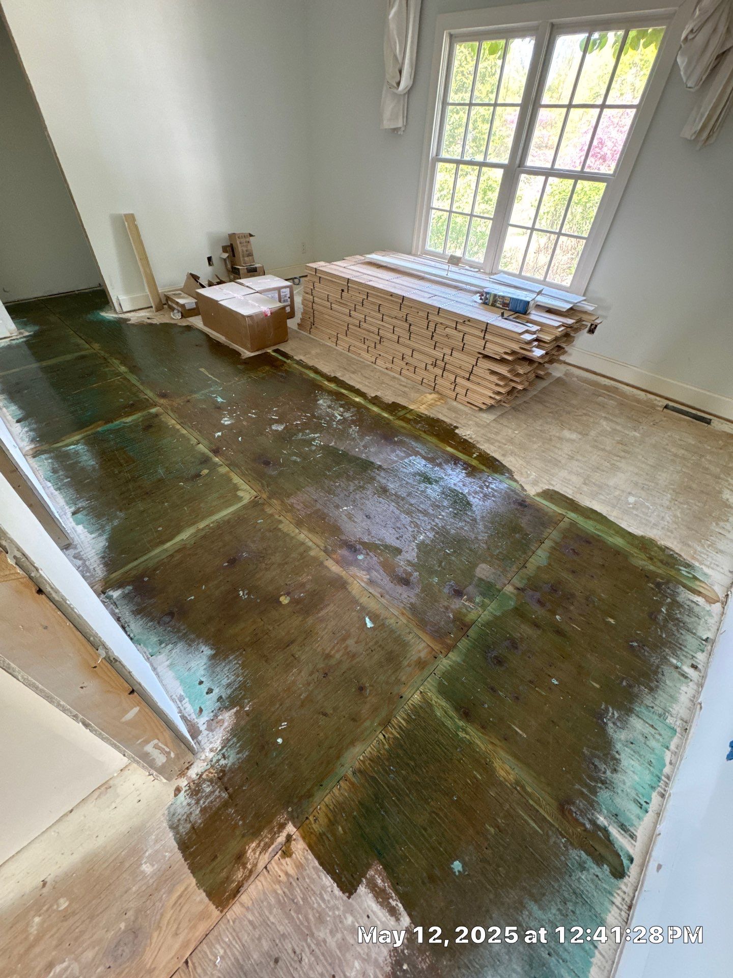 Paint the brand new maple floor...WHITE! Designer-driven project is a showstopper! by RTBaldwin Hardwood Floors