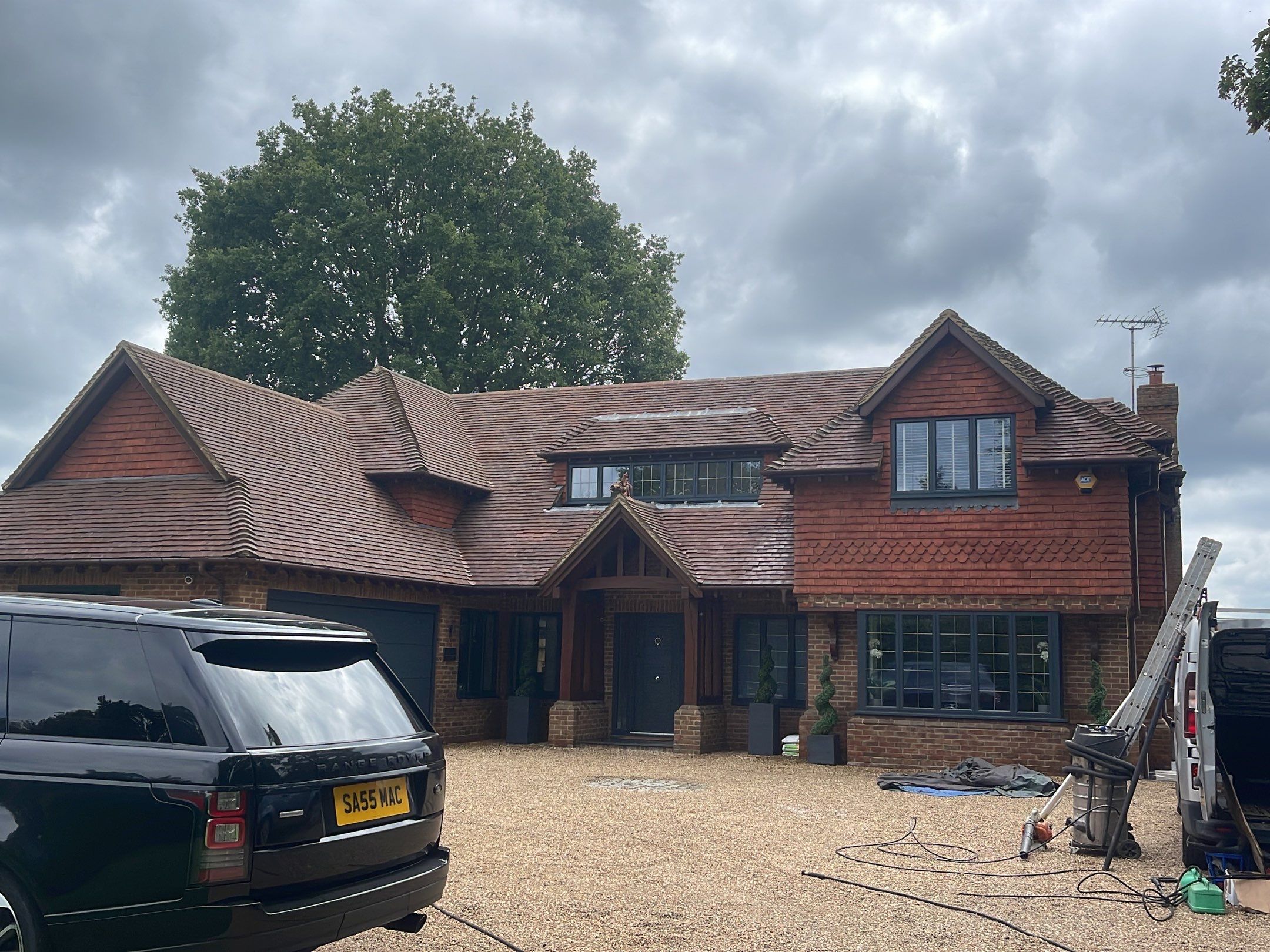 Roof Clean  - Moss Removal - Gutter Clean using Honda 15lpm Low Pressure Washing Machine by Ges Exterior Cleaning ltd