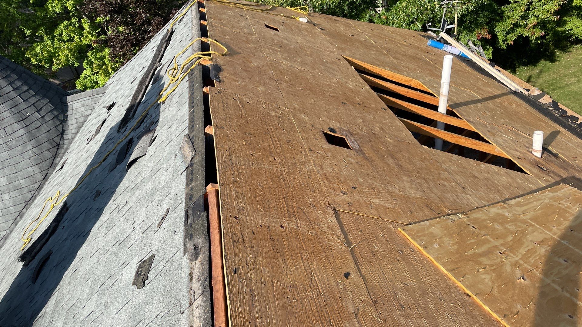 Roof Replacement using CertainTeed Landmark Moire Black by 180 Contractors