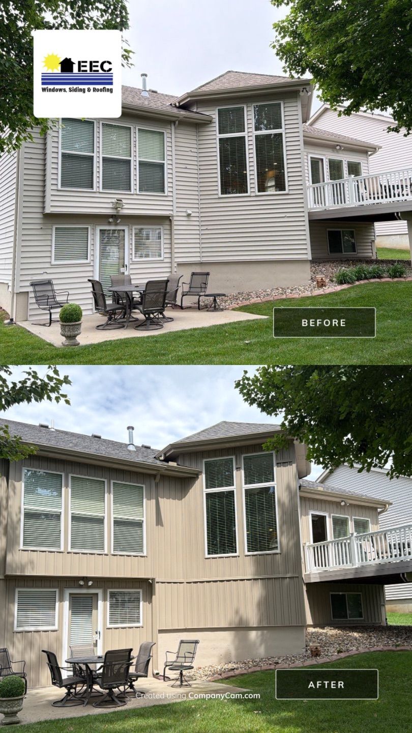 Comprehensive Kansas City Home Remodel With Siding & Roofing Installation by EEC Windows, Siding & Roofing