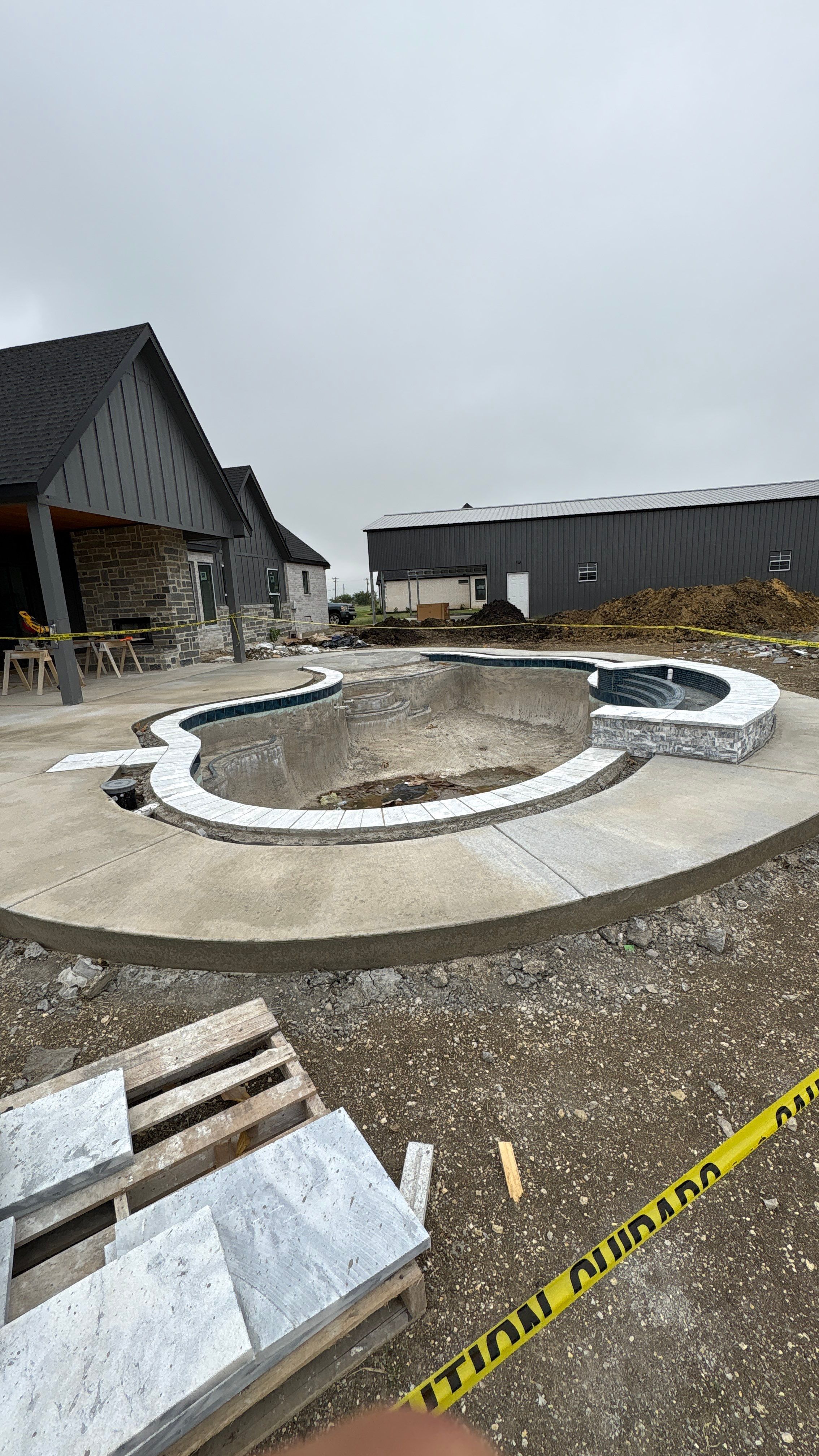 Large Freeform Pool with Beach Entry by Pinnacle Pools and Spas - DFW